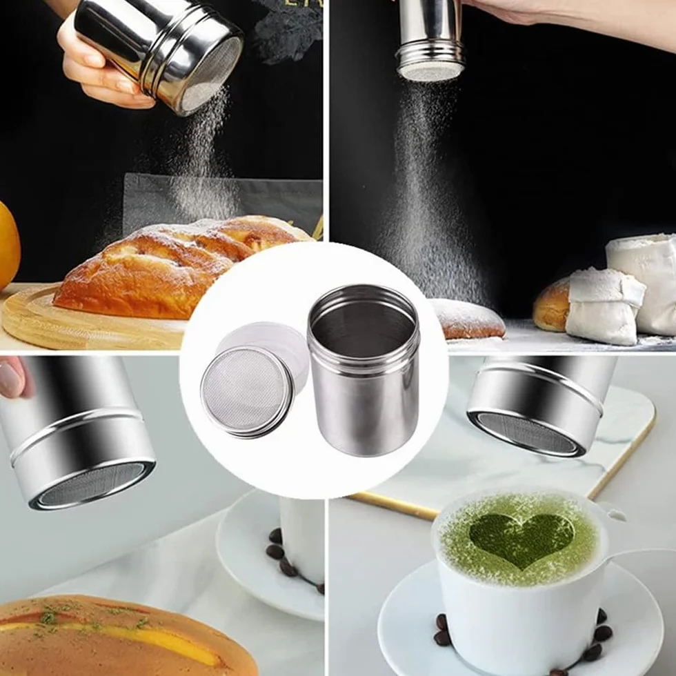 Cukiernica ze stali nierdzewnej z pokrywką 2 sztuki do kawy kakao cappuccino