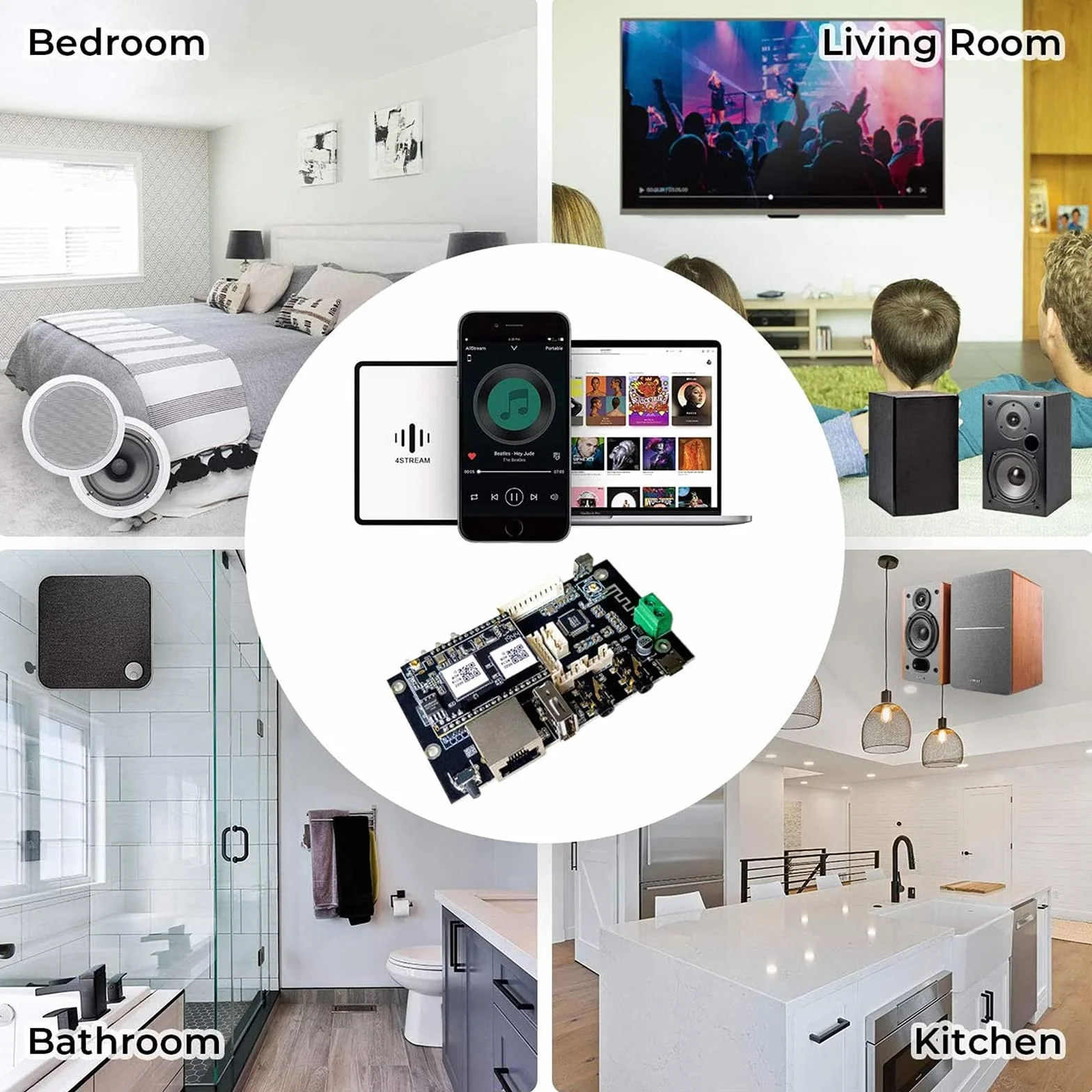 Aryl Up2stream Pro V3 WiFi & Bluetooth 5.0 Audio przedwzmacniacz, odbiornik, płyta, bezprzewodowy wielostrefowy Home Stereo Hi-Fi Switch Module z Airplay Spotify DYI