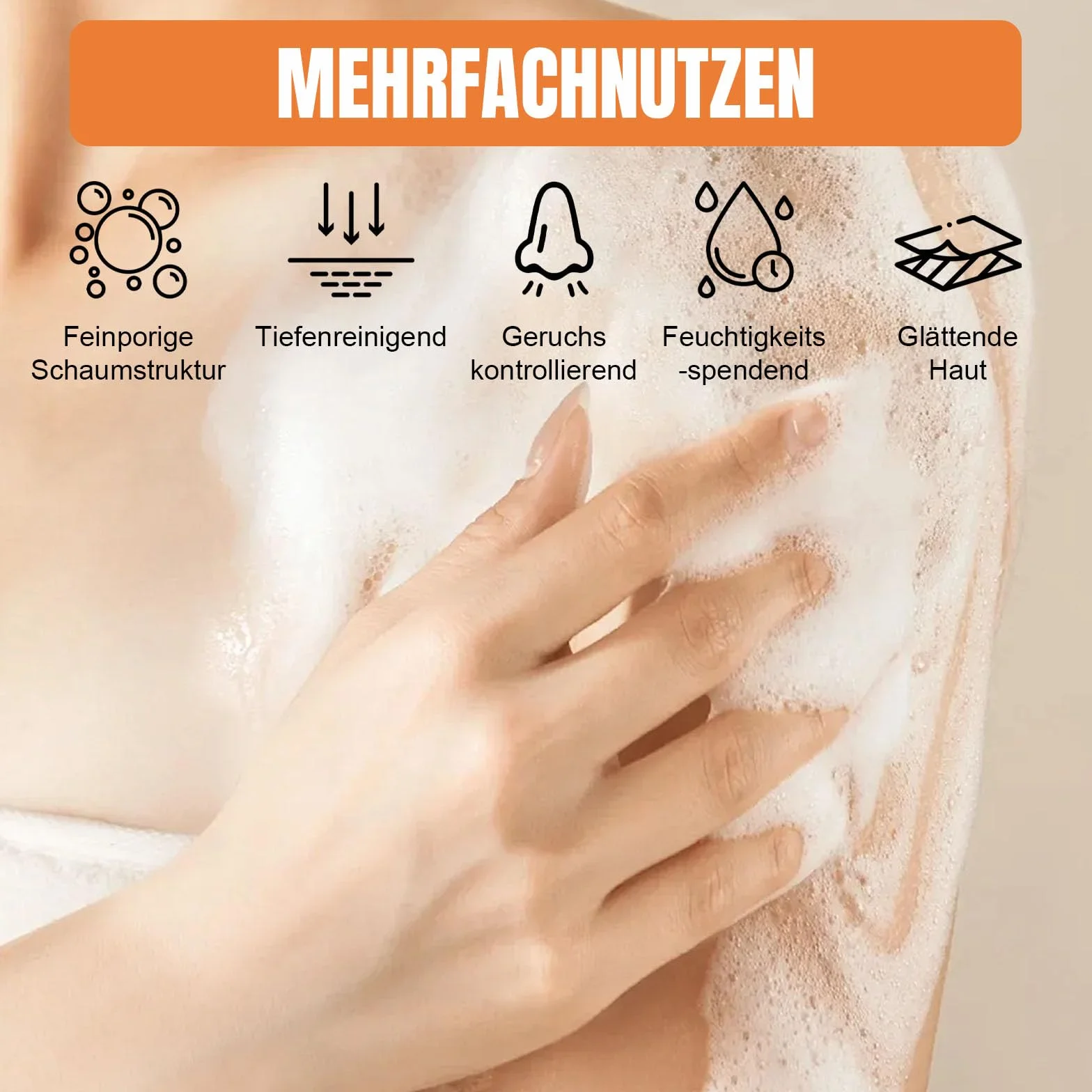 Persimmon Soap 2-pak, naturalne mydło dezodorujące i nawilżające w kostce, mydło naturalne do delikatnej pielęgnacji całego ciała i okolic intymnych, złuszczające do kontroli zapachu ciała
