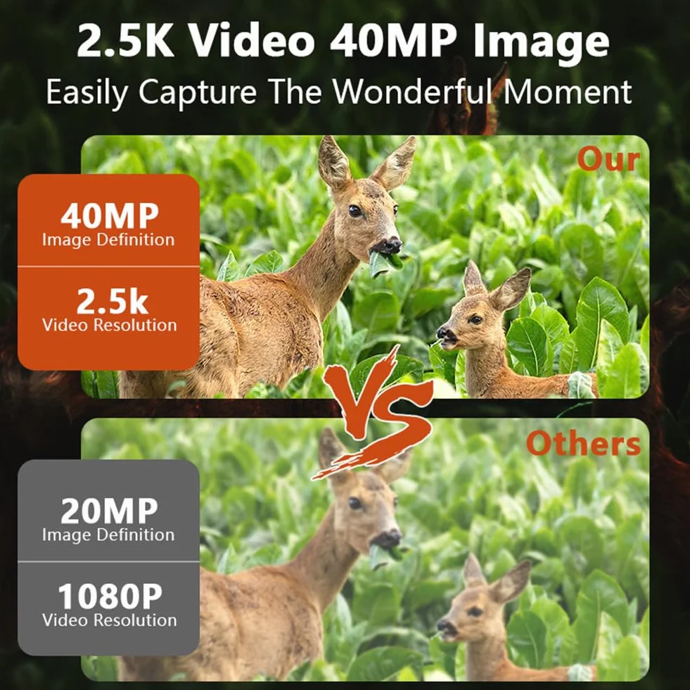 Noktowizor, 2,5 K, 40 MP, cyfrowa lornetka na podczerwień, noktowizor, 2500 mAh, możliwość ponownego ładowania, 8 x zoom cyfrowy, noktowizor na podczerwień, na polowanie, kemping