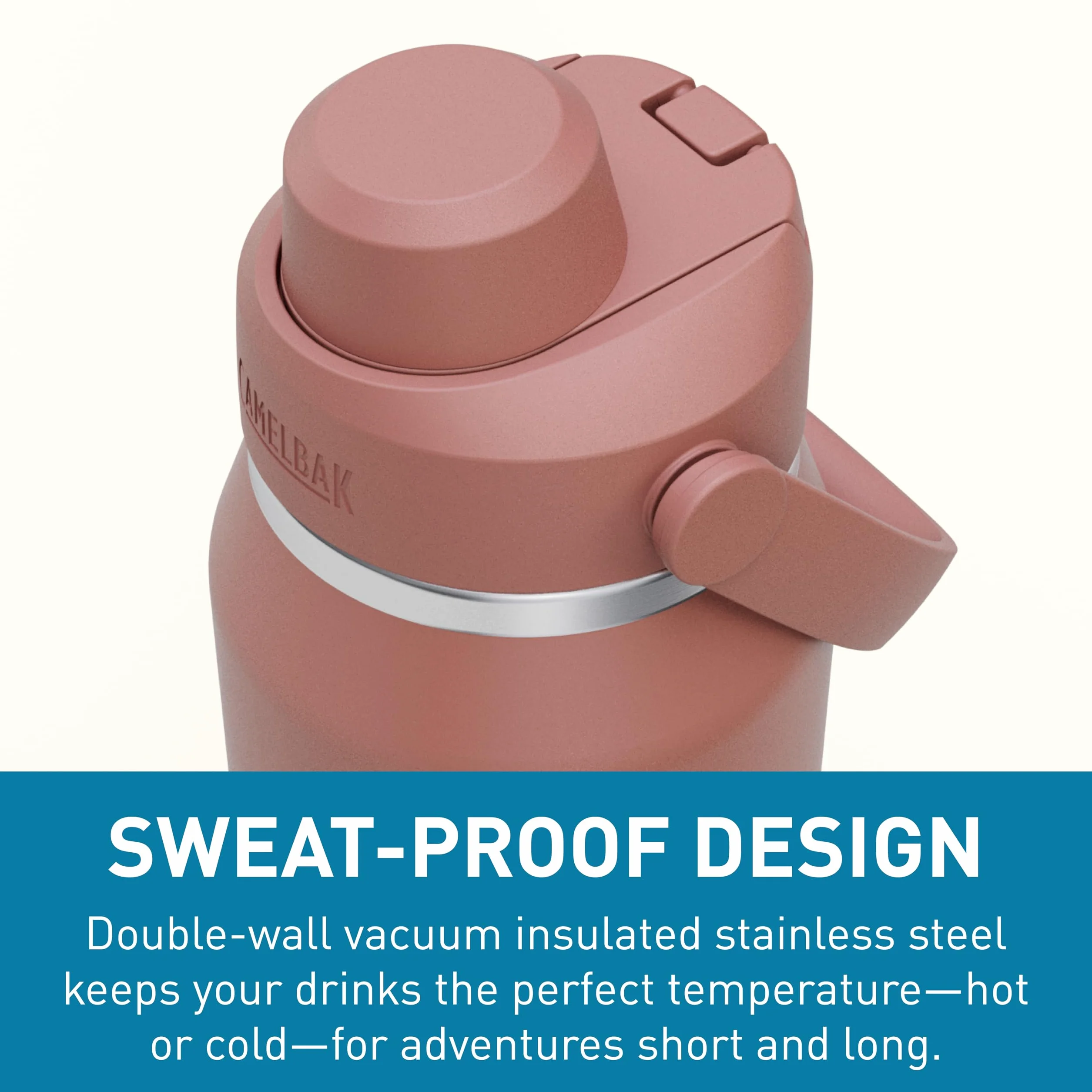 CamelBak Thrive Chug izolowana butelka na wodę ze stali nierdzewnej Sierra Red, 946 ml
