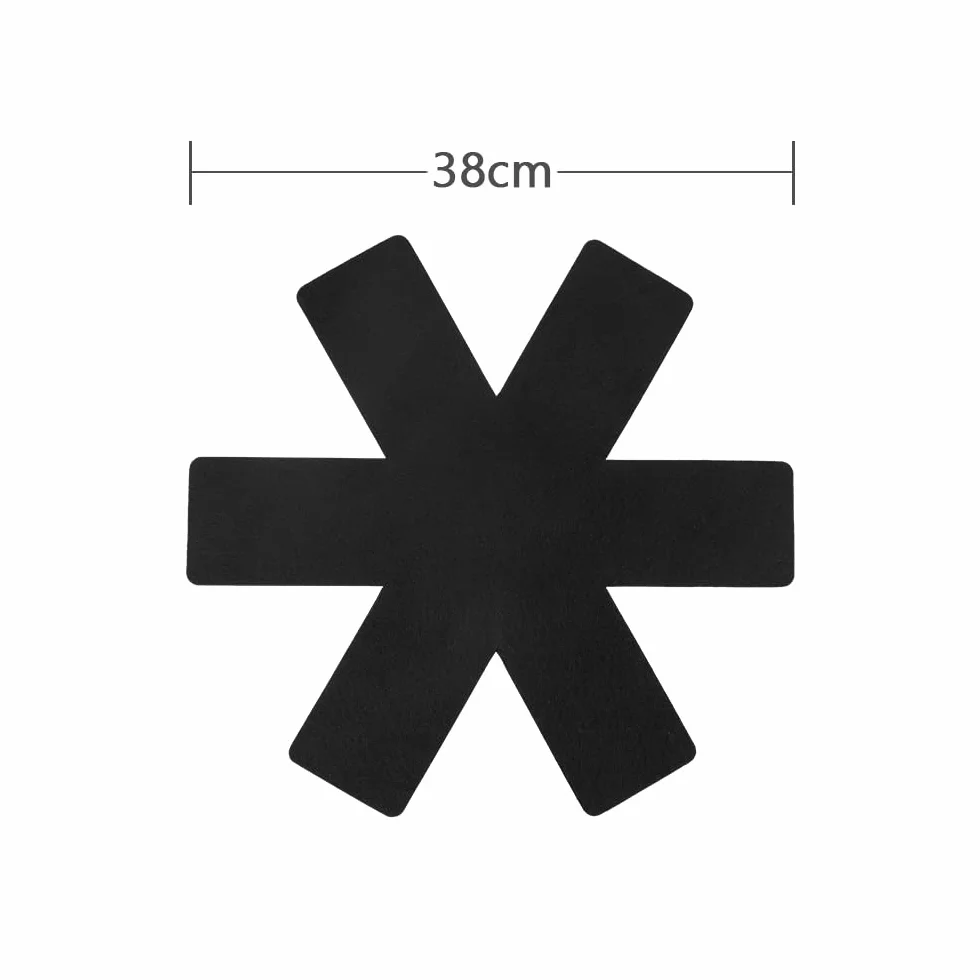 flintronic Ochraniacze na patelnię, zestaw 8 i 3 różnych rozmiarów (38/35,5/26 cm), separatory patelni do układania w stos, naczynia kuchenne w szafce kuchennej, czarne