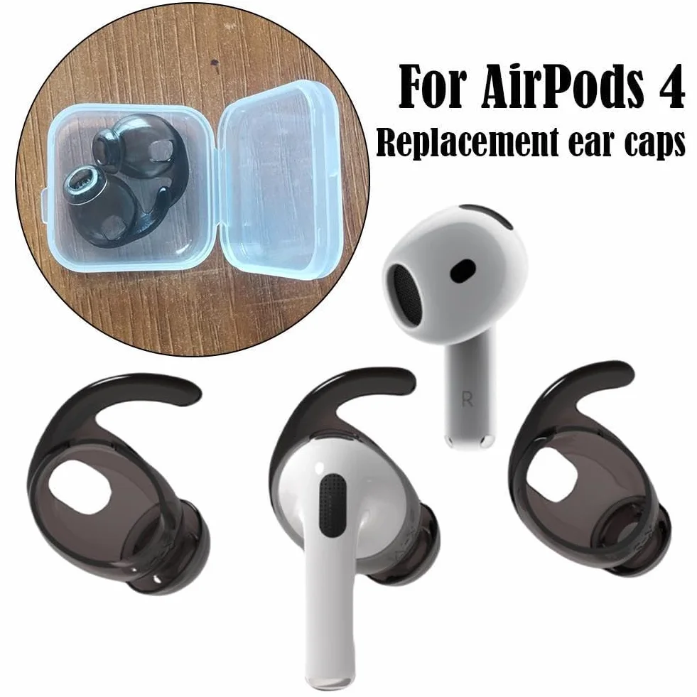 1 para silikonowych etui ochronnych do AirPods 4 ultra cienkie słuchawki wymienne etui ochronne na końcówki douszne akcesoria