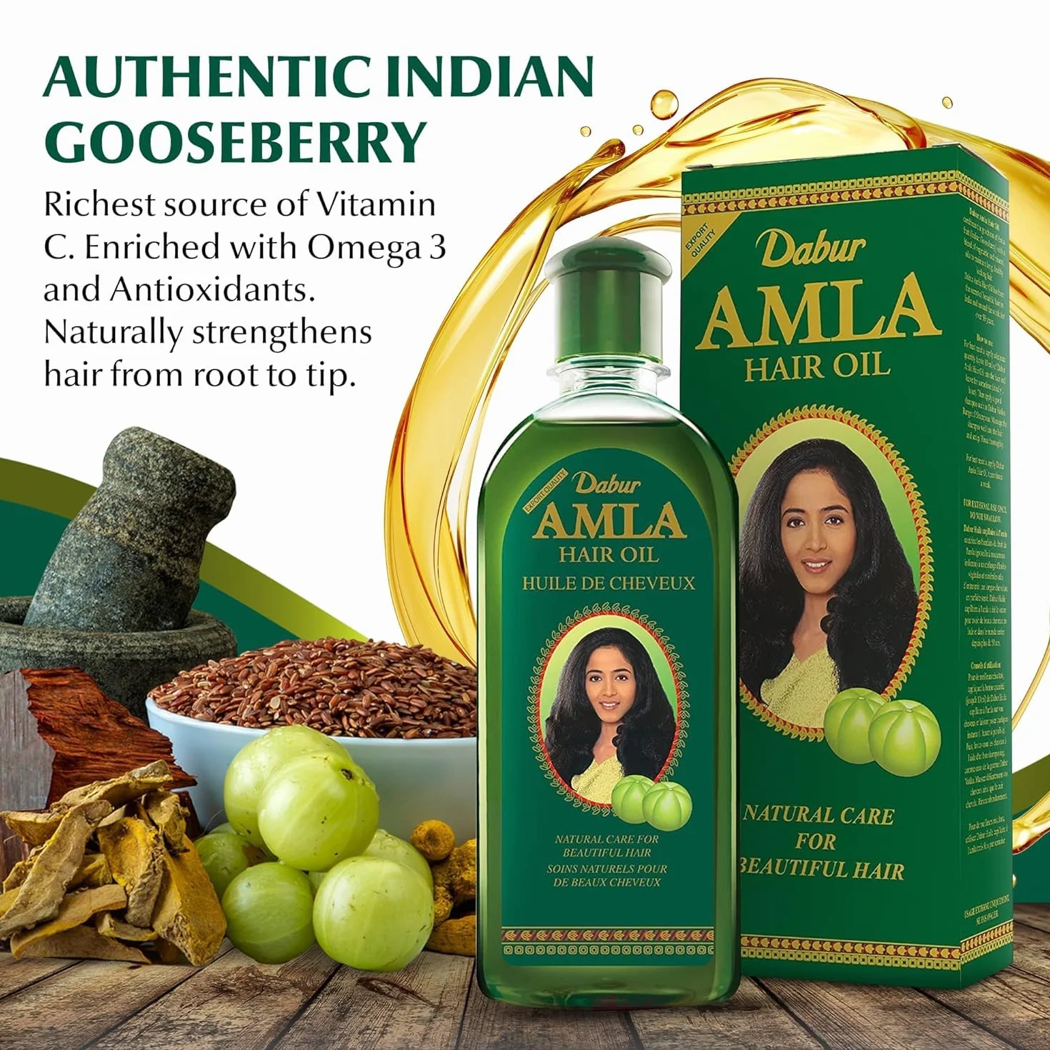 Dabur Amla Olejek do Włosów 100 ml (pudełko)