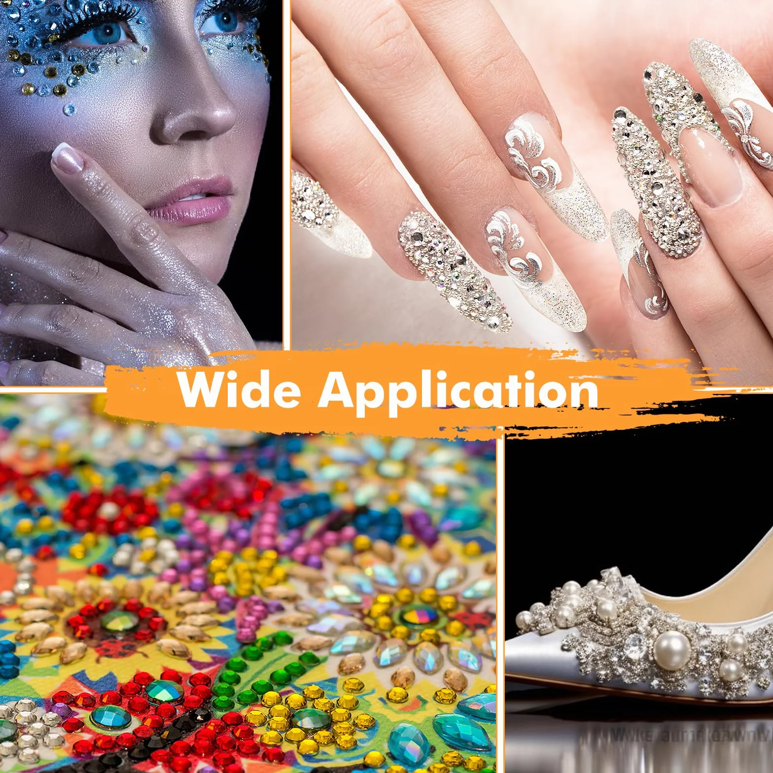 4 szt. Narzędzie do zbierania kryształów górskich Self Adhesive Wax Diamond Art Tools Rhinestone Applicator Nail Point Pen Picker Dotting for Nail Art DIY with Pencil Sharpener