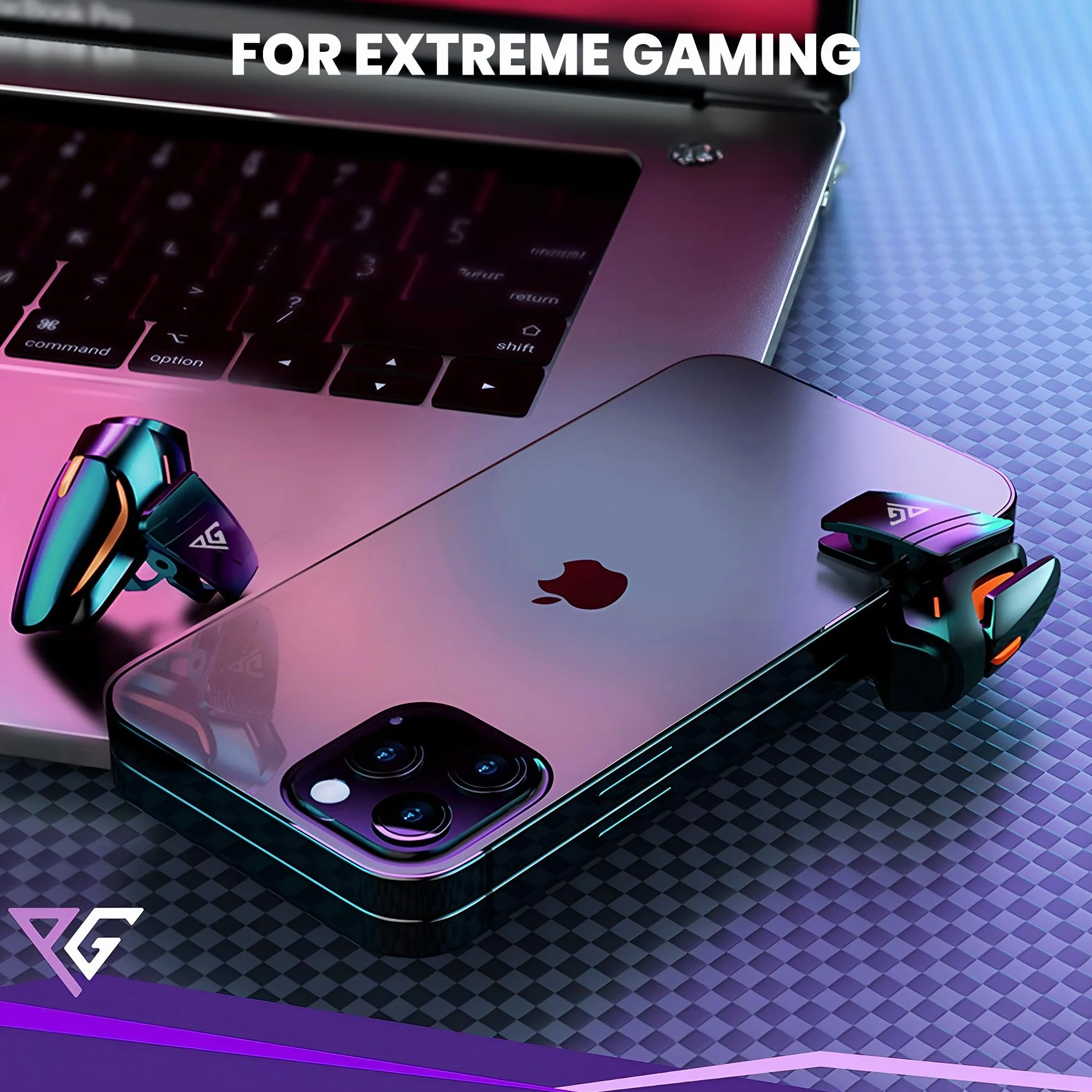 Progameplays Phone Triggers Kontroler kompatybilny z iPhone/Android, czuły spust Pubg L1 i R1 do strzelania i celowania (T1)