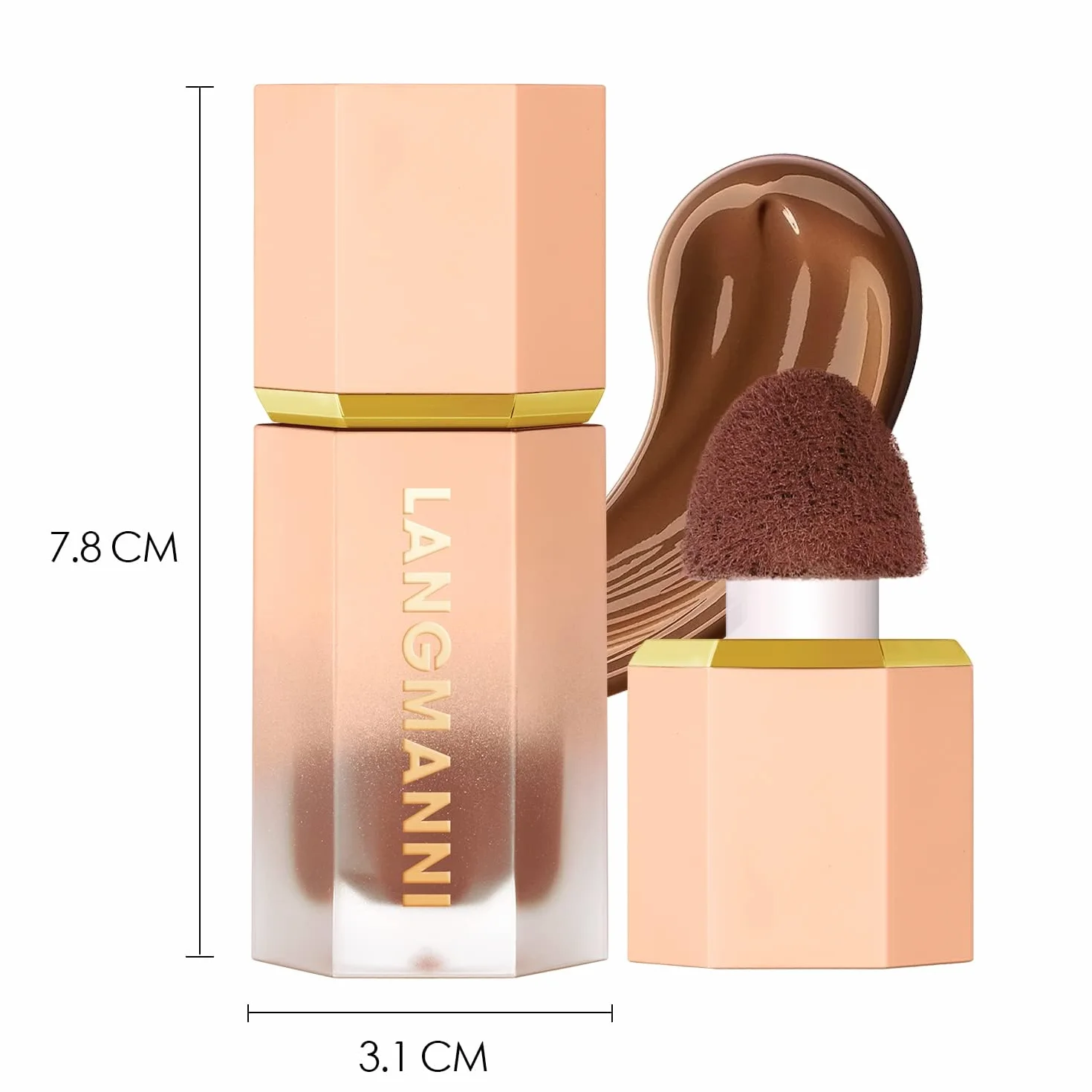 Liquid Contour Stick -Wbudowana końcówka gąbki Sculpted Complexion Wand Cream Face Contour Natural Bronzer Rozświetlacz do twarzy Makeup Contour Stick (Colour, # 101)