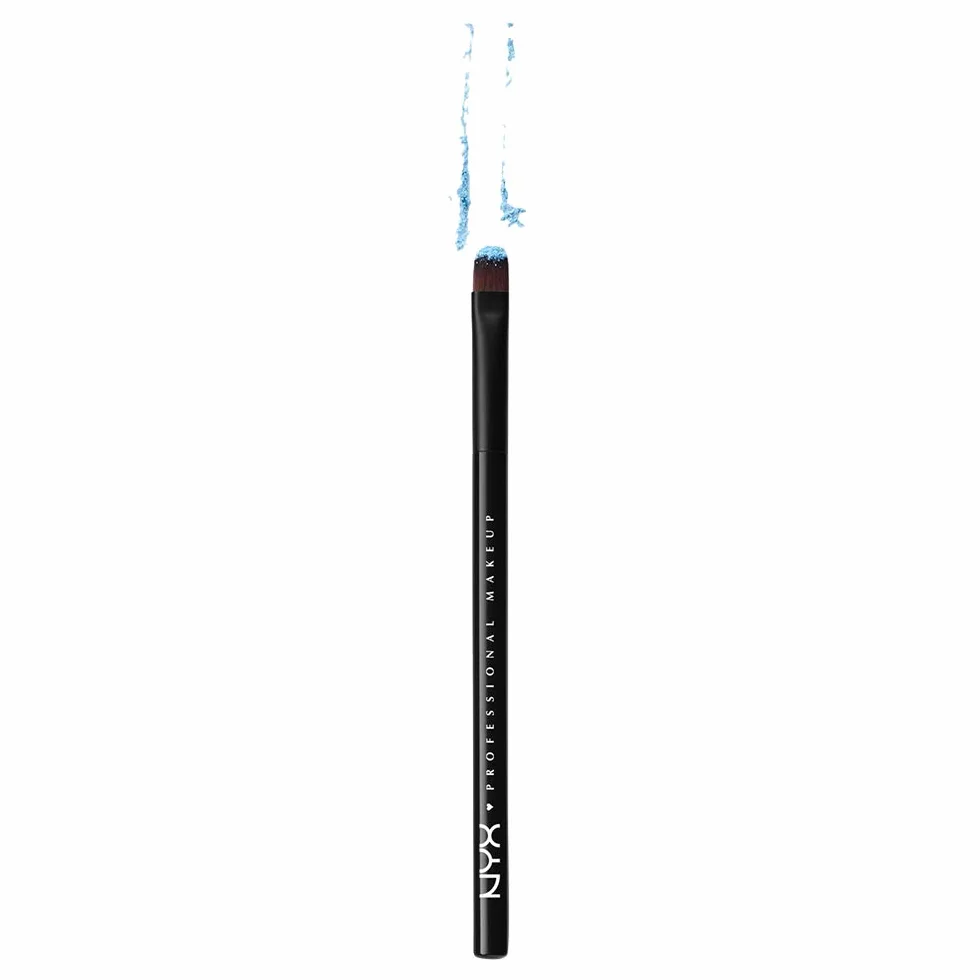 NYX Professional Makeup Pro Brush Flat Detail 14 – pędzelek do cieni do powiek, kompaktowa szczotka, płaski pędzel do makijażu do blendowania