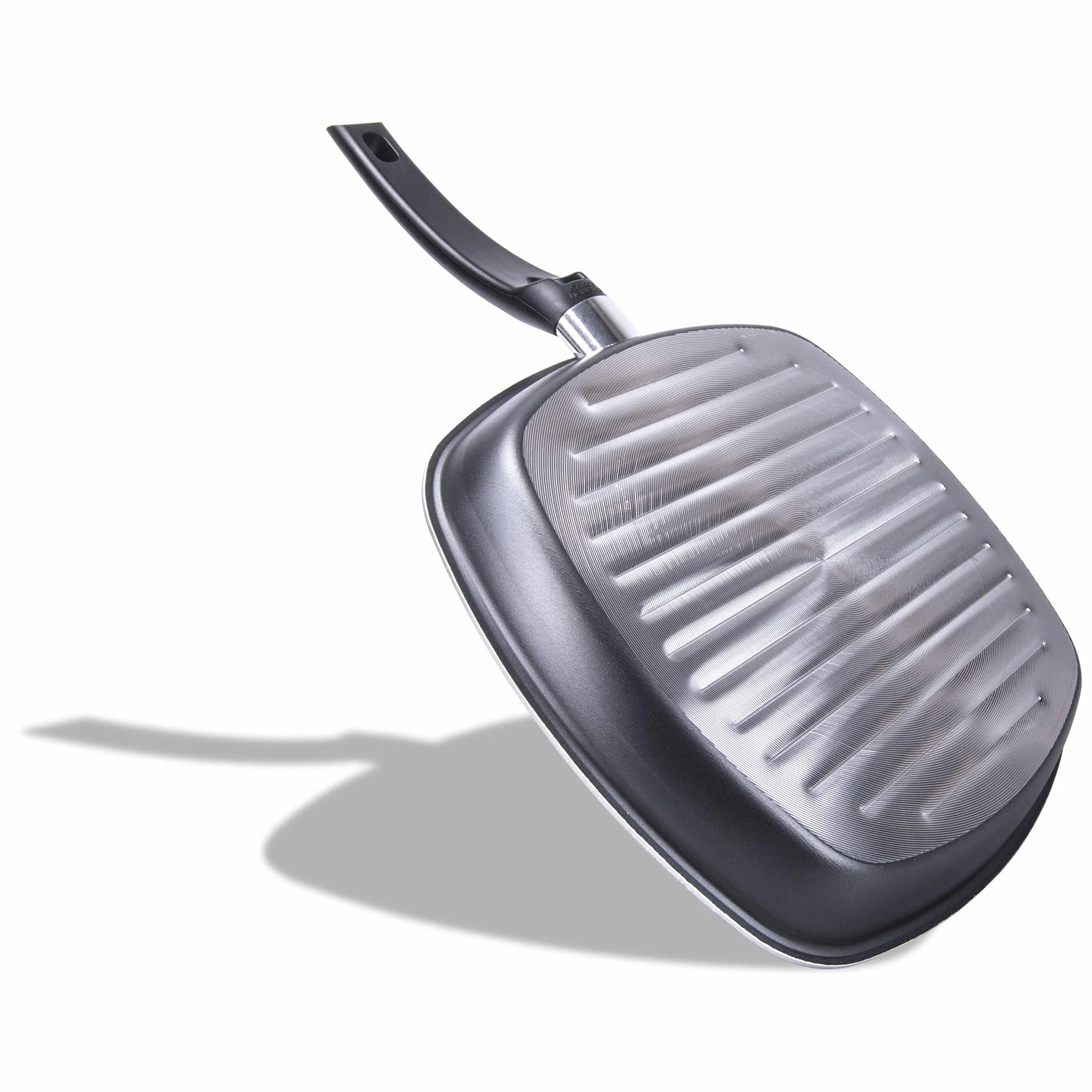 ALLUFLON Tradizione Italia patelnia do grillowania 28 cm aluminium czarna