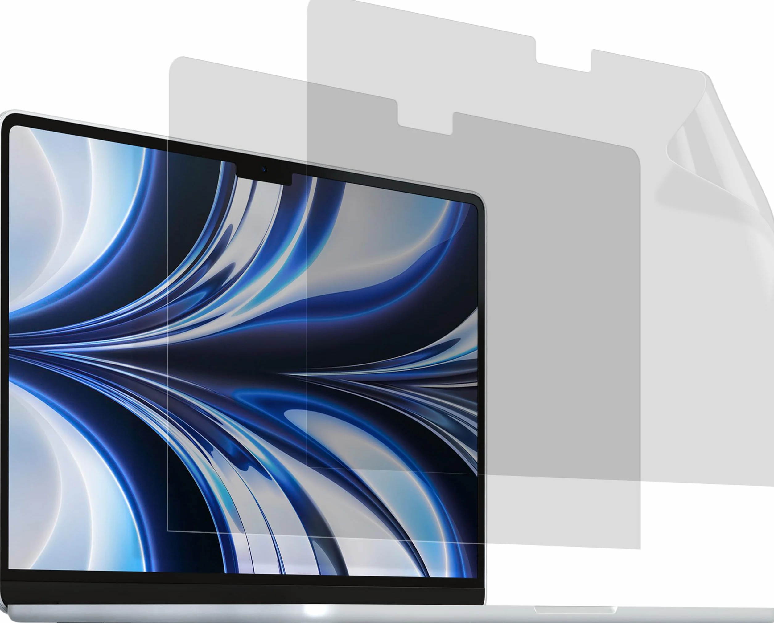 MyGadget 2x Matowa osłona ekranu kompatybilna z Apple MacBook Air 13,6 cala [od 2022 roku - A2681 | A3113, M3 & M2], folia HD antyrefleksyjna, szkło odporne na ślady i zarysowania