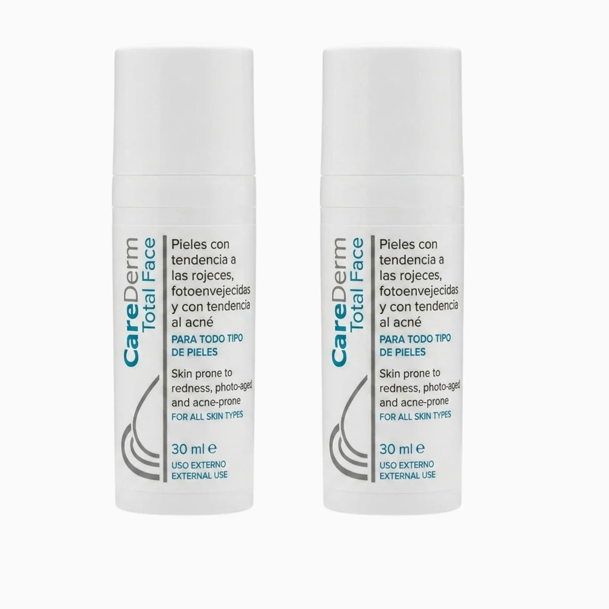 Carederm Total Face Pack, depigmentujący krem do twarzy, na plamy, trądzik i trądzik różowaty, z kwasem traneksamowym, kwasem azelowym, niacynamidem i przeciwutleniaczami, jednolity odcień (X2)