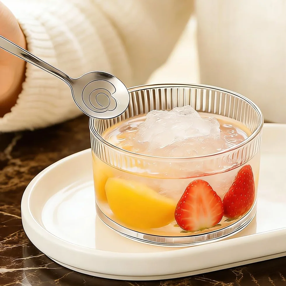 Zestaw przezroczystych szklanek deserowych, 200 ml, 8 sztuk, małe miseczki deserowe ze szkła, kubki do lodów, tiramisu, lodów, panna cotta, budyniu, dżemu i słodkich potraw, musli