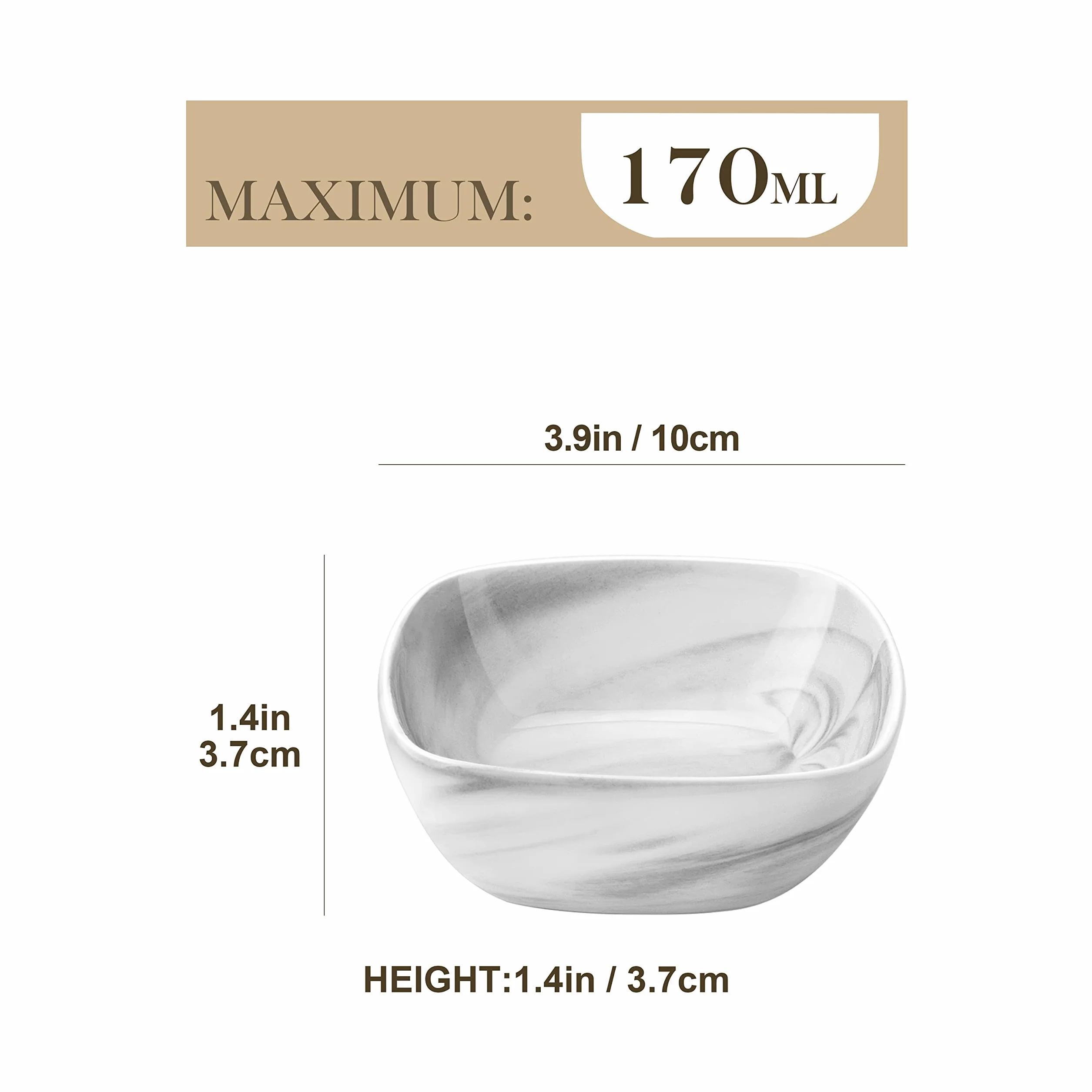MALACASA Ramekins Ramekins zestaw 12 sztuk, 170 ml do porcelanowych sufletów Creme Brulee, Ramekins do pieczenia, maczania sosów, mini zestaw naczyń do zapiekanek, nadaje się do piekarnika, szary