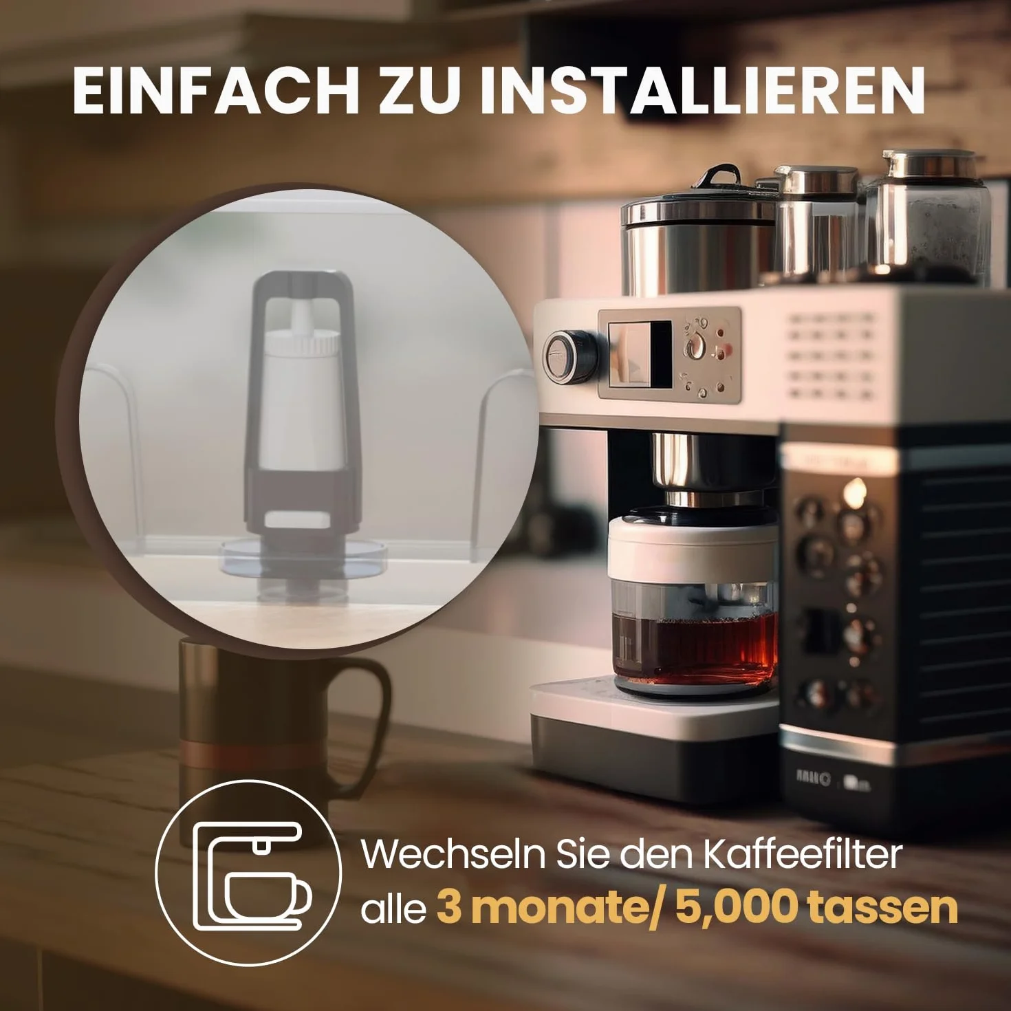 EVERSPRING Filtr Wody do Ekspresu do Kawy: Kompatybilny z Sage Barista SES008, SES810, SES880, SES920, SES980, SES990 ekspresem do kawy, certyfikat NSF, 6 Sztuki.