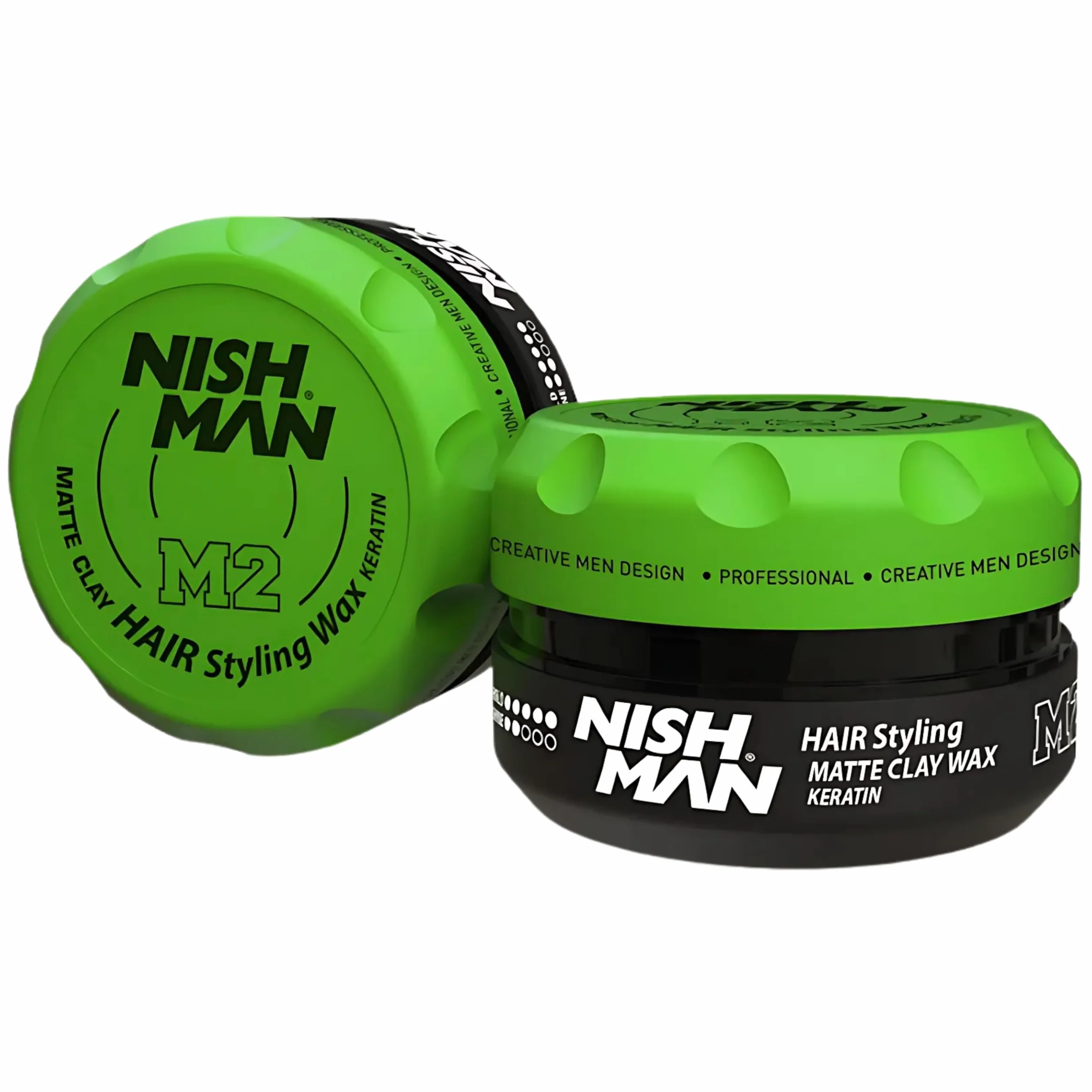 NISHMAN Wosk do Stylizacji Włosów M2 - Matowy Glinkowy Keratyna 100g
