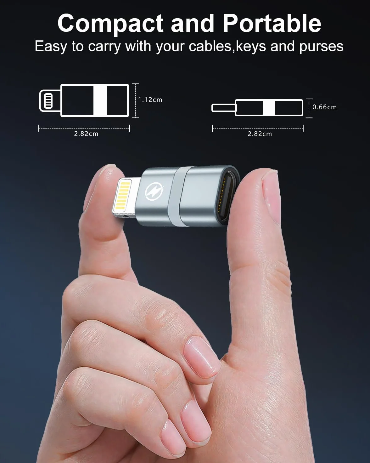 BLITEZZ 2 Pack 36W Adapter USB-C na Lightning do ładowania iPhone 14/13/12/11/Pro/X/SE/8/6/iPad/AirPods, szybkie ładowanie, anti-lost