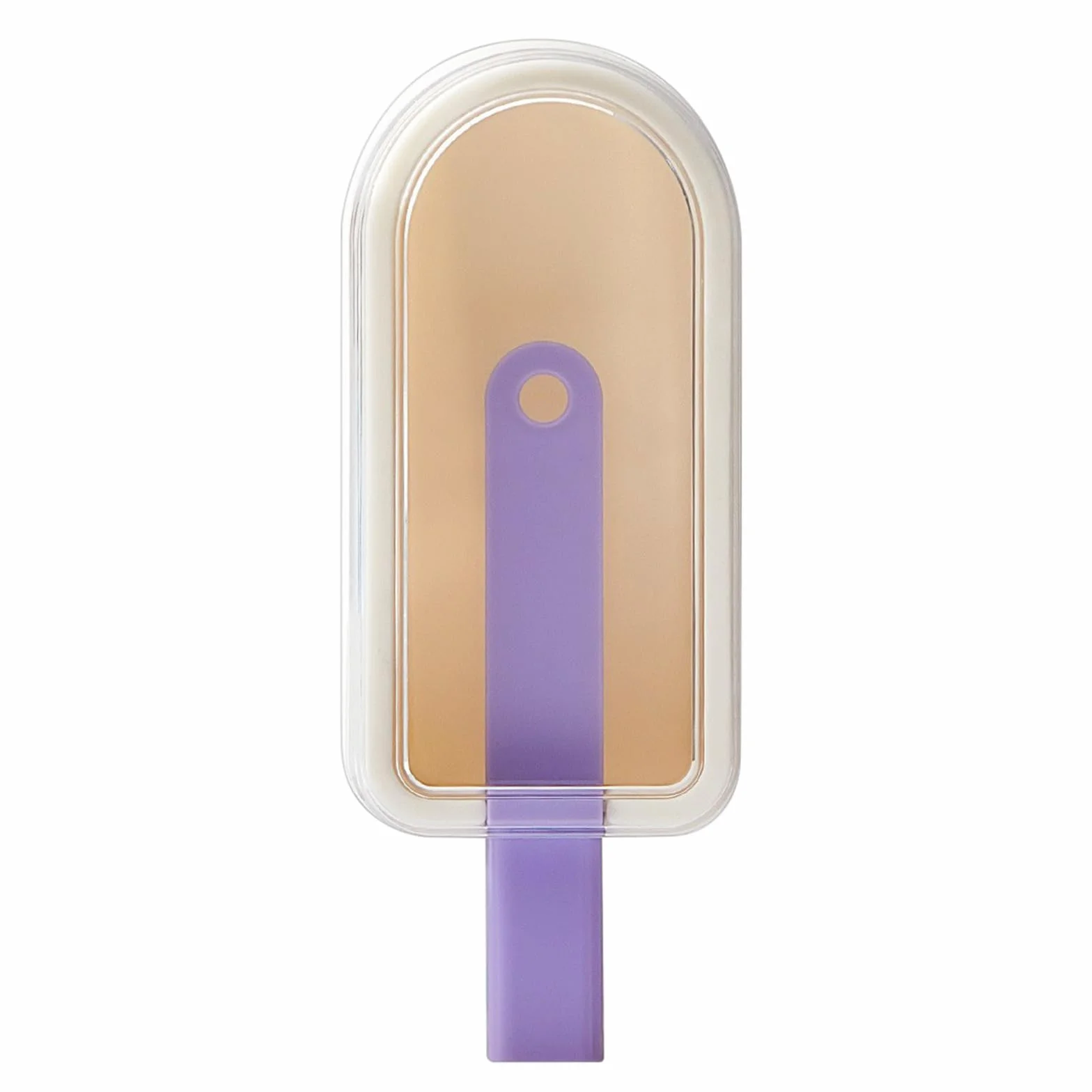 Forma silikonowa do lodów z pokrywką, BPA free, mini urządzenie do mrożonych lodów (biała)