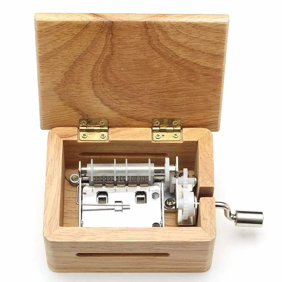 Pozytywka Music Box 15 Note DIY ręczna korbka do samodzielnego komponowania