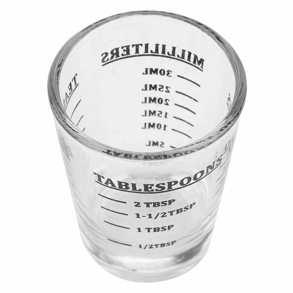 Szklana Miarka 1 Oz 30 Ml 4 Wagi Narzędzie Kuchenne