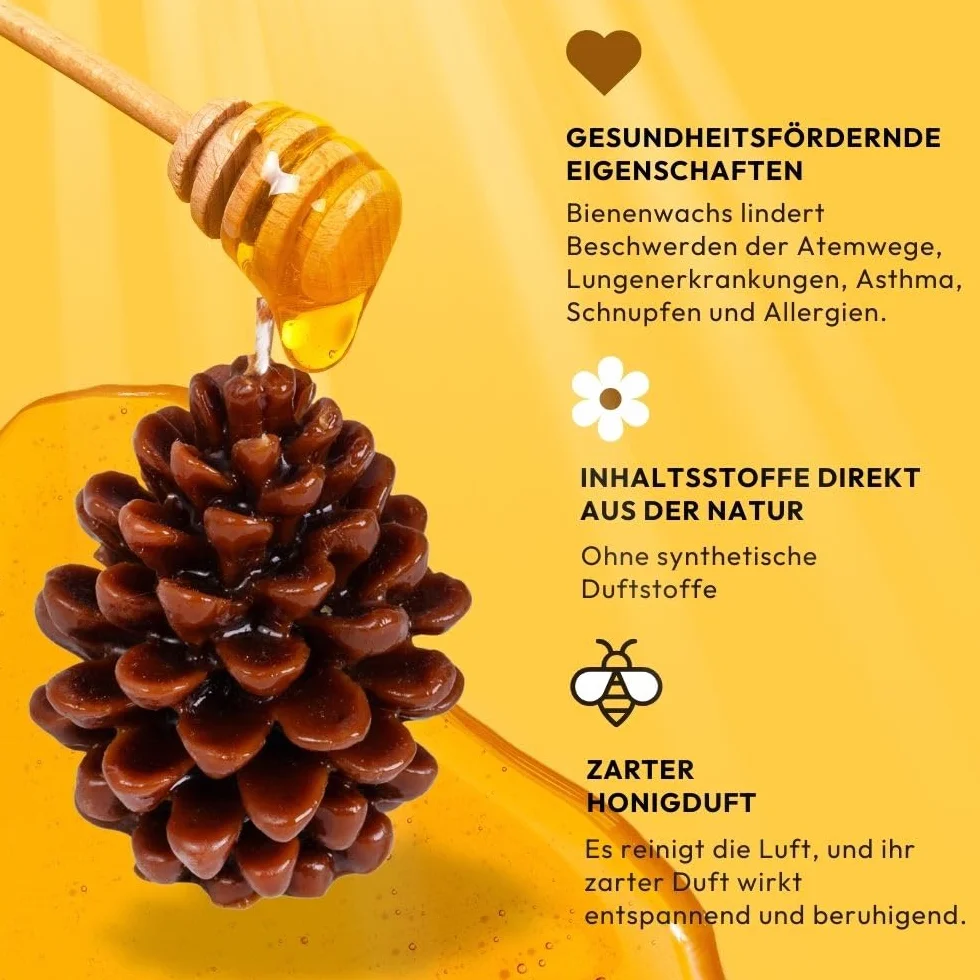 BeesWax World ręcznie robione świece z wosku pszczelego naturalne dekoracyjne z bawełnianym knotem