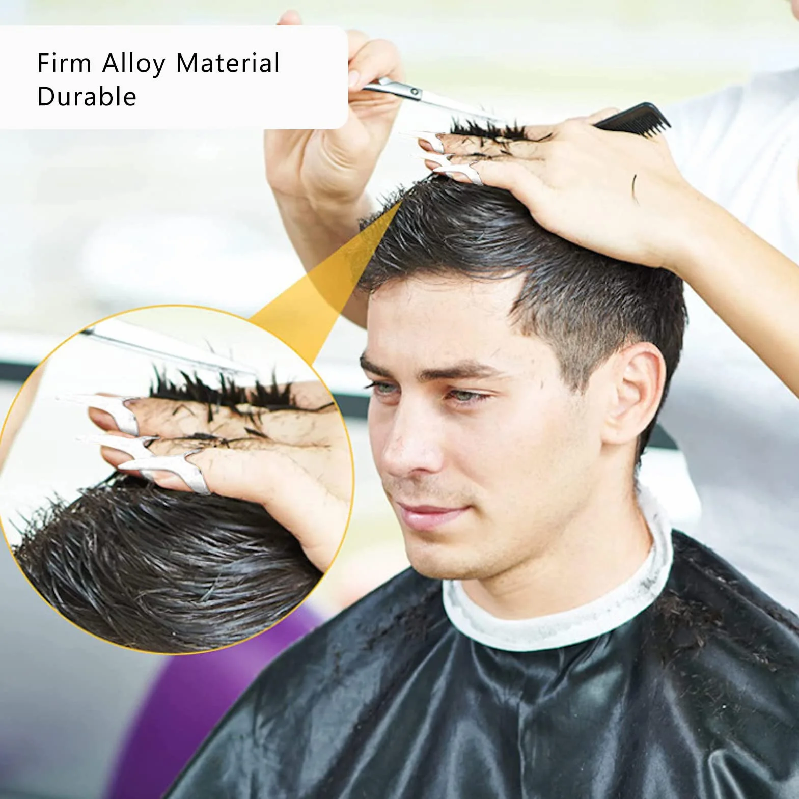 Narzędzie do Rozdzielania Włosów do Rozdzielania Włosów, 10 Sztuk Narzędzie do Rozdzielania Włosów do Brody Salon Domowy Aluminiowy Pierścień do Rozdzielania Włosów Używany do Splatania, Podkreślania,