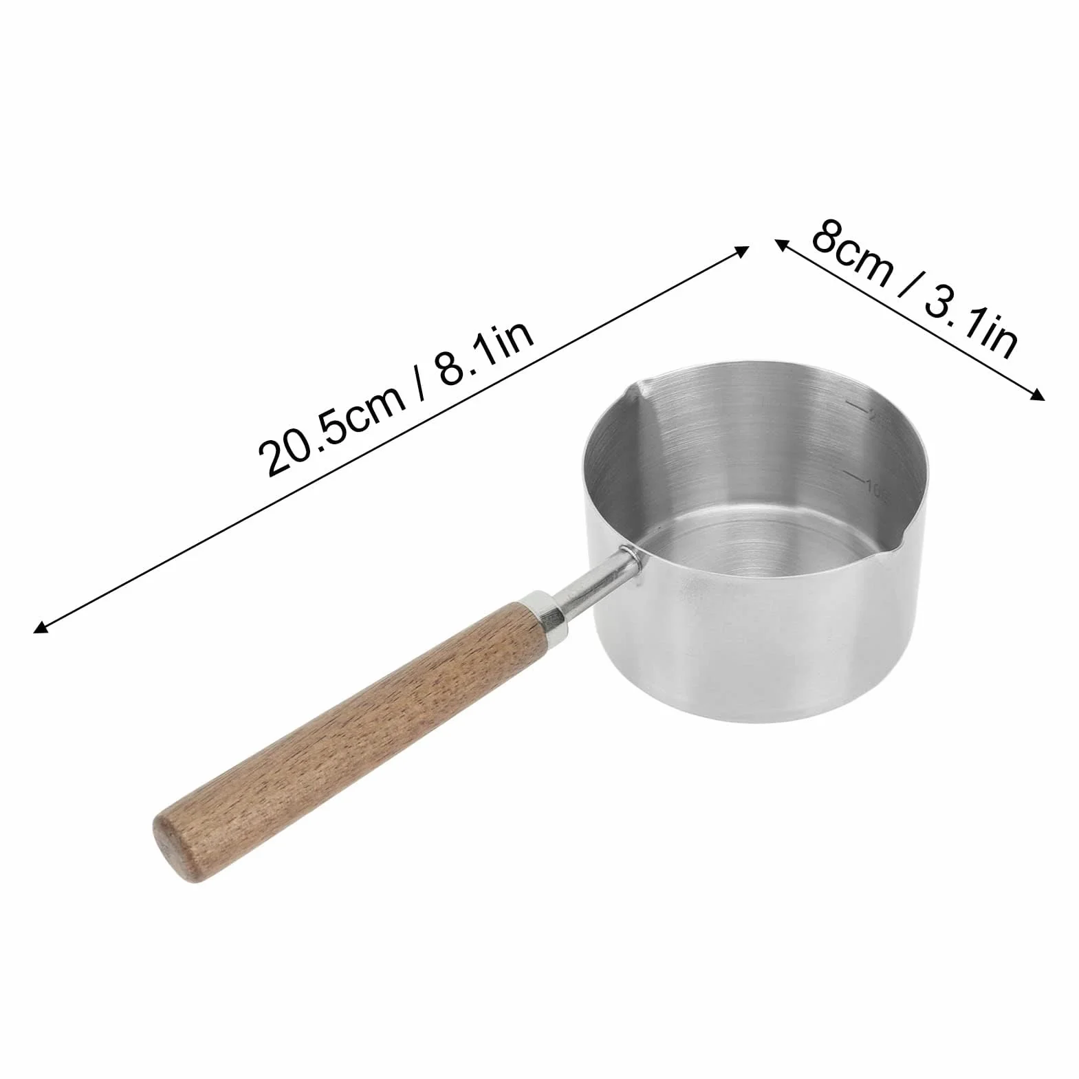 Rondel ze Stali Nierdzewnej 200 Ml do Masła i Sosu, Mini Patelnia