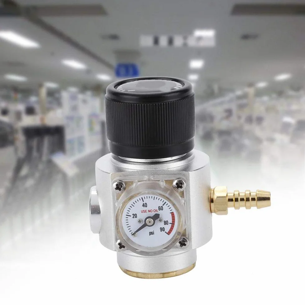 Regulator gazu CO2 Mini T21 4 wskaźnik ciśnienia 0-90 PSI