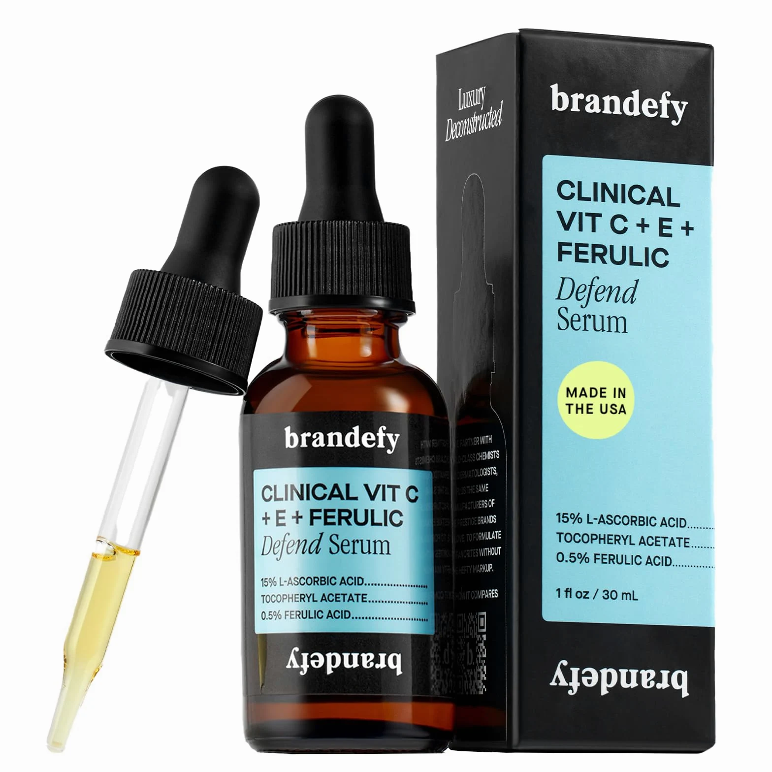 Skincall serum z witaminą C - CE + kwas ferulowy 15% l. kwas askorbinowy, .5% kwas ferulowy i witamina E. serum z witaminą C, korektor ciemnych punktów, przeciwutleniające serum do twarzy, klinicznie