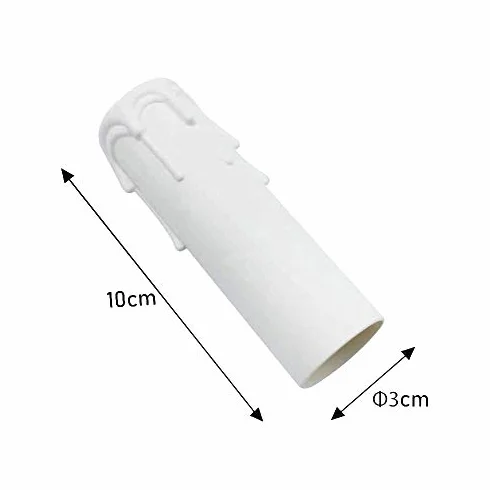 Plastikowe rękawy do ociekania świec 10 x 0,3 cm biały dekoracja żyrandola