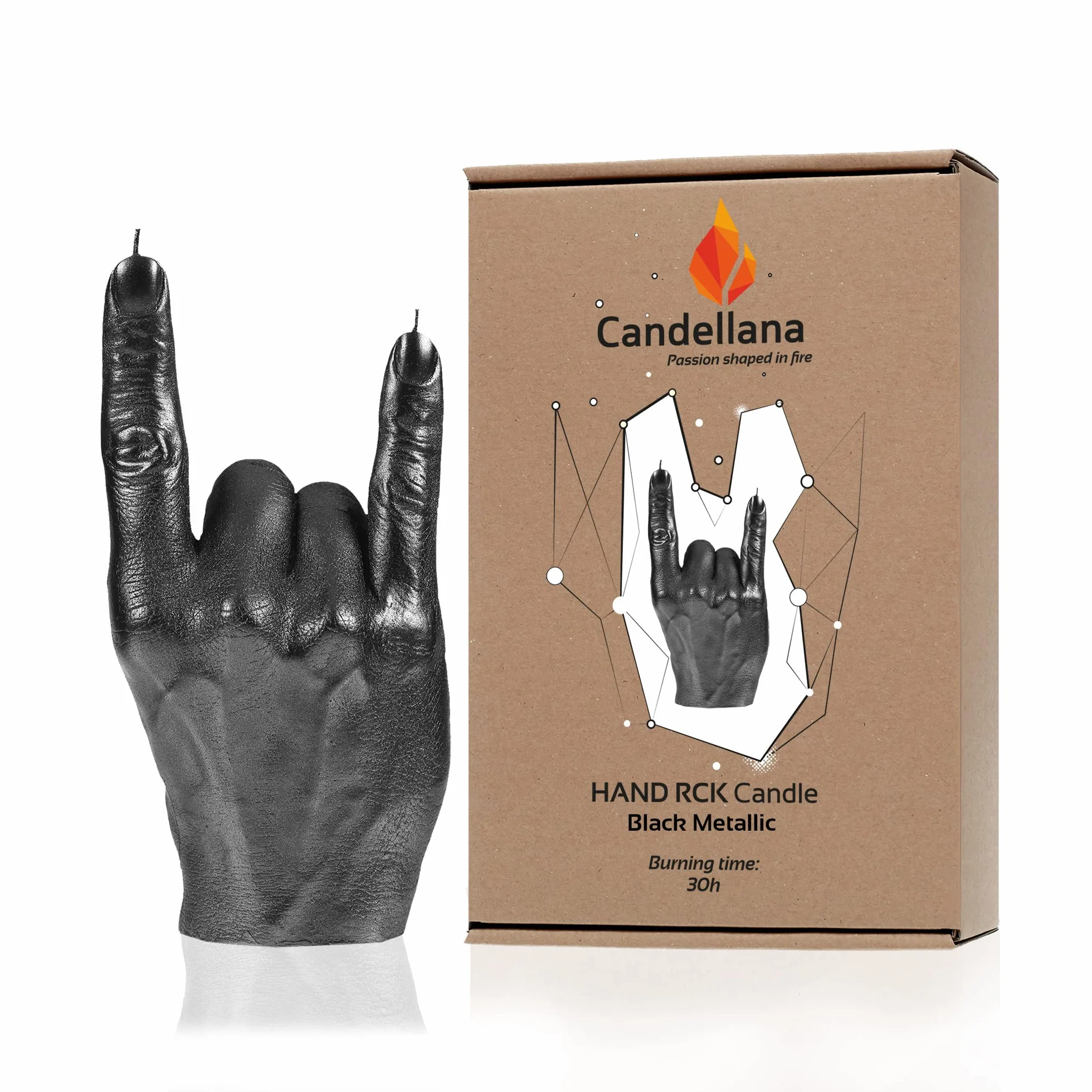 Candellana Hand RCK Świeczka Figurka Ręka Gotycka Heavy Metal Dekoracja