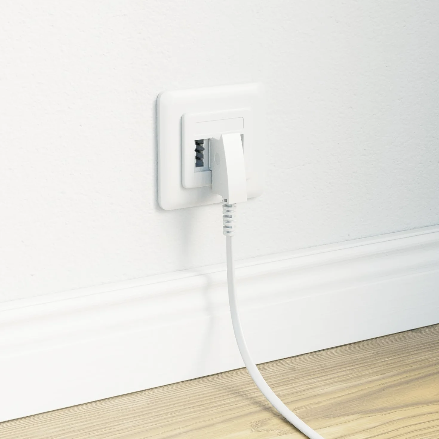 deleyCON 6m Kabel Połączeniowy Routera TAE-F do RJ45 (8P2C) Kompatybilny z Routerem Internetowym DSL ADSL VDSL Fritzbox do Gniazda Telefonicznego TAE - Biały