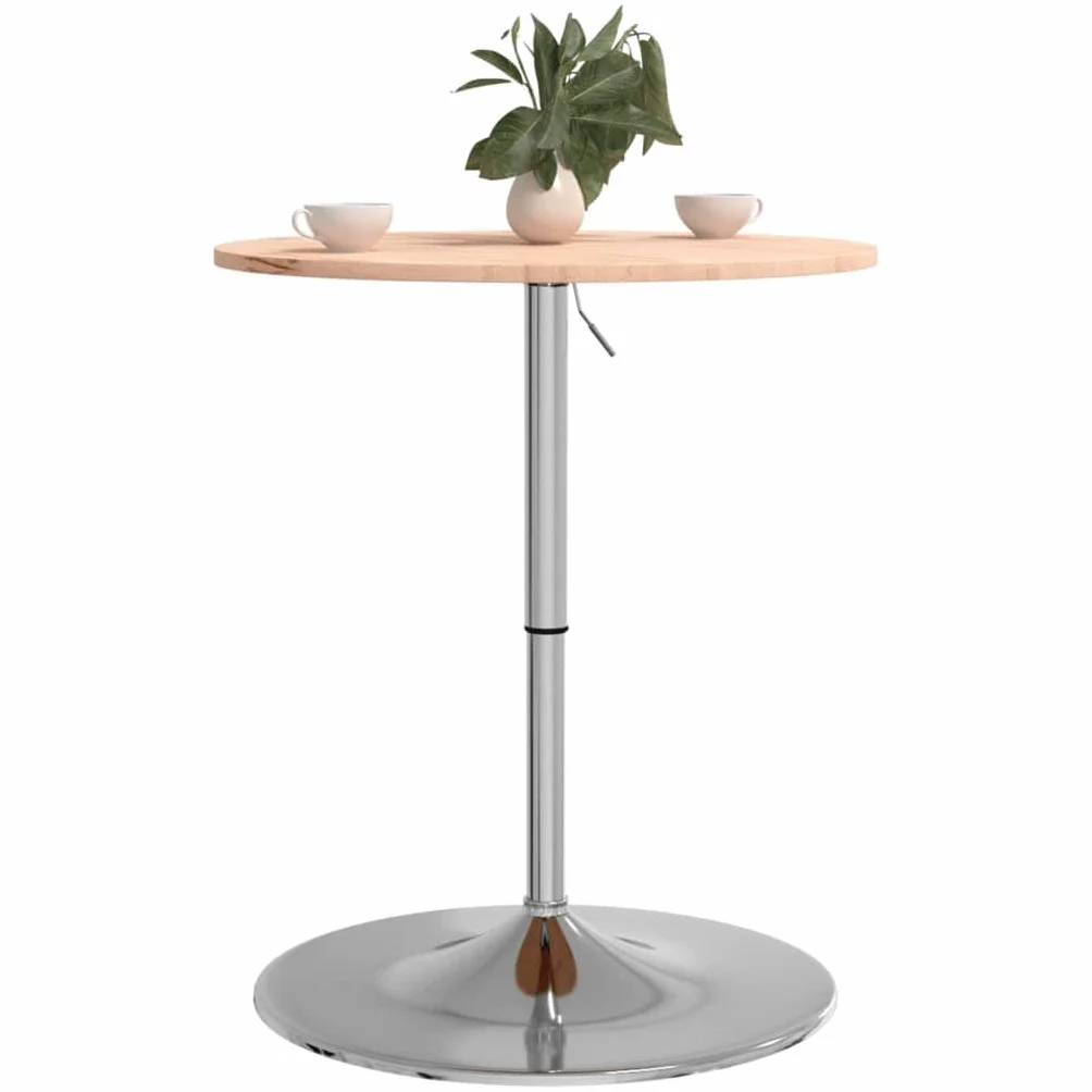 vidaXL Stolik barowy Ø60x89,5 cm lite drewno bukowe