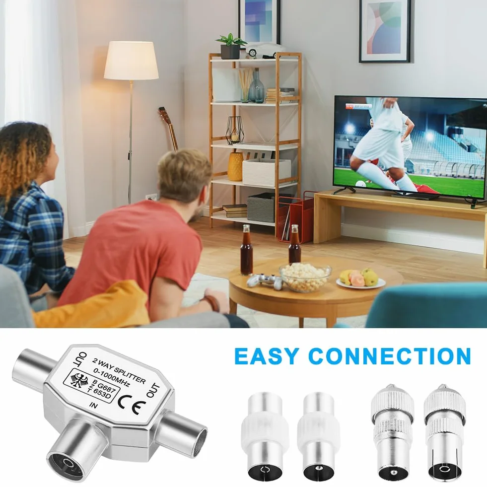 AXFEE Kabel TV wtyczka antenowa 8-częściowy zestaw