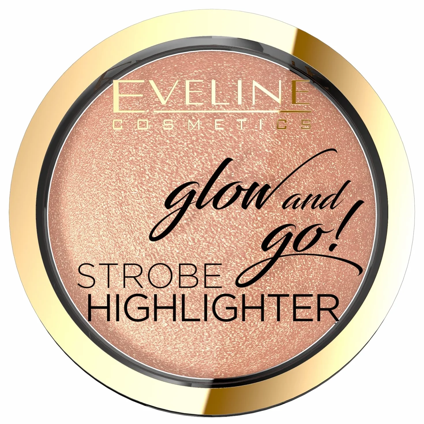 Eveline Cosmetics Glow and Go! Rozświetlacz wypiekany, 14 g, nr 02 Gentle Gold