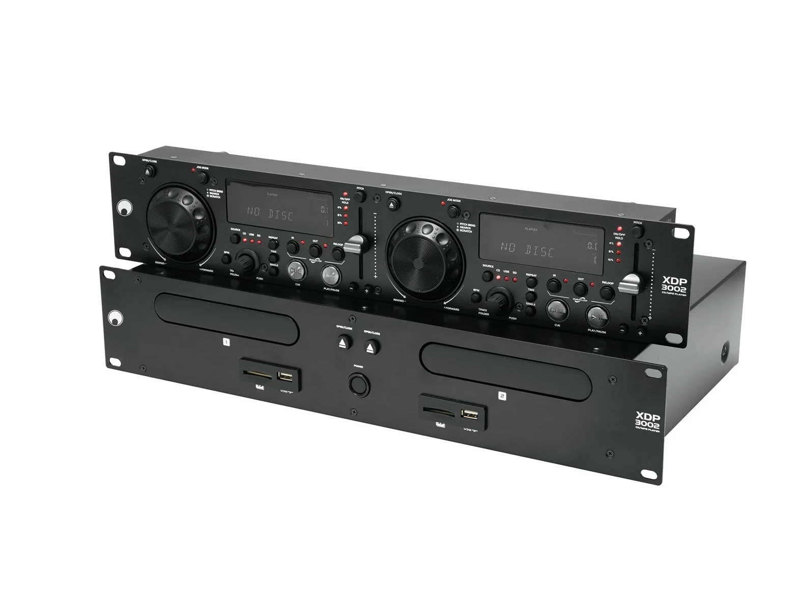 OMNITRONIC XDP-3002 odtwarzacz Dual-CD/MP3, podwójny odtwarzacz CD i MP3 do CD, USB i SD