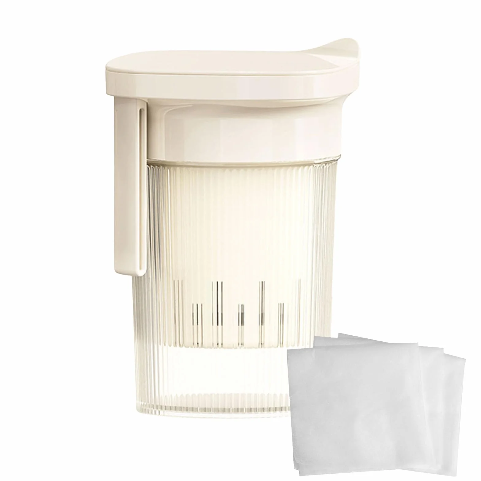Yogurt Strainer Fine Mesh Filter Reusable Cloth Bag Multipurpose Kitchen Tool 16.3cm White