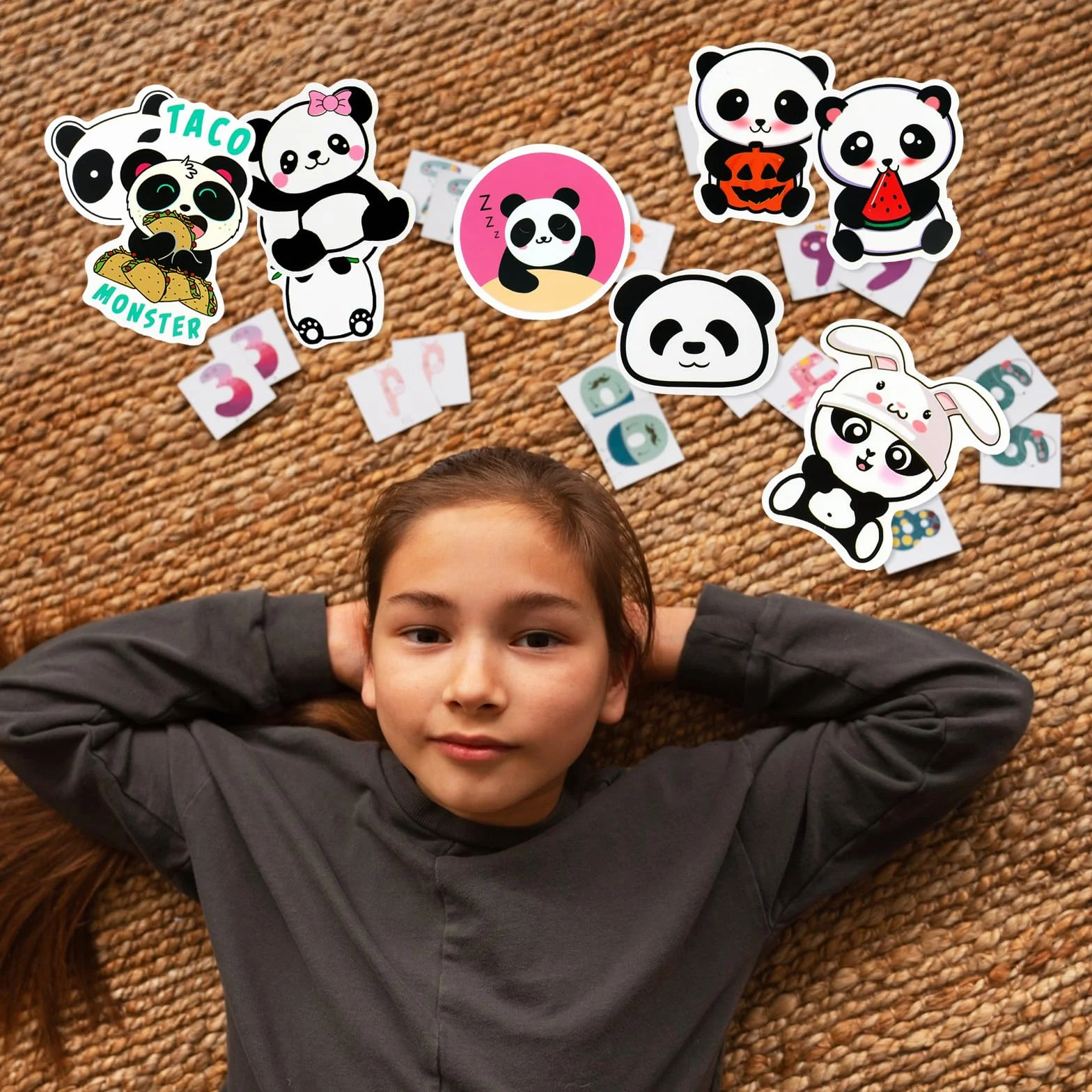 Molain 50 szt. naklejek panda, wodoodporne winylowe panda, scrapbooking, kalkomania, panda, dekoracje imprezowe, urocze naklejki z kreskówek, na butelkę z wodą, laptopa, scrapbookingu, deskorolkę,