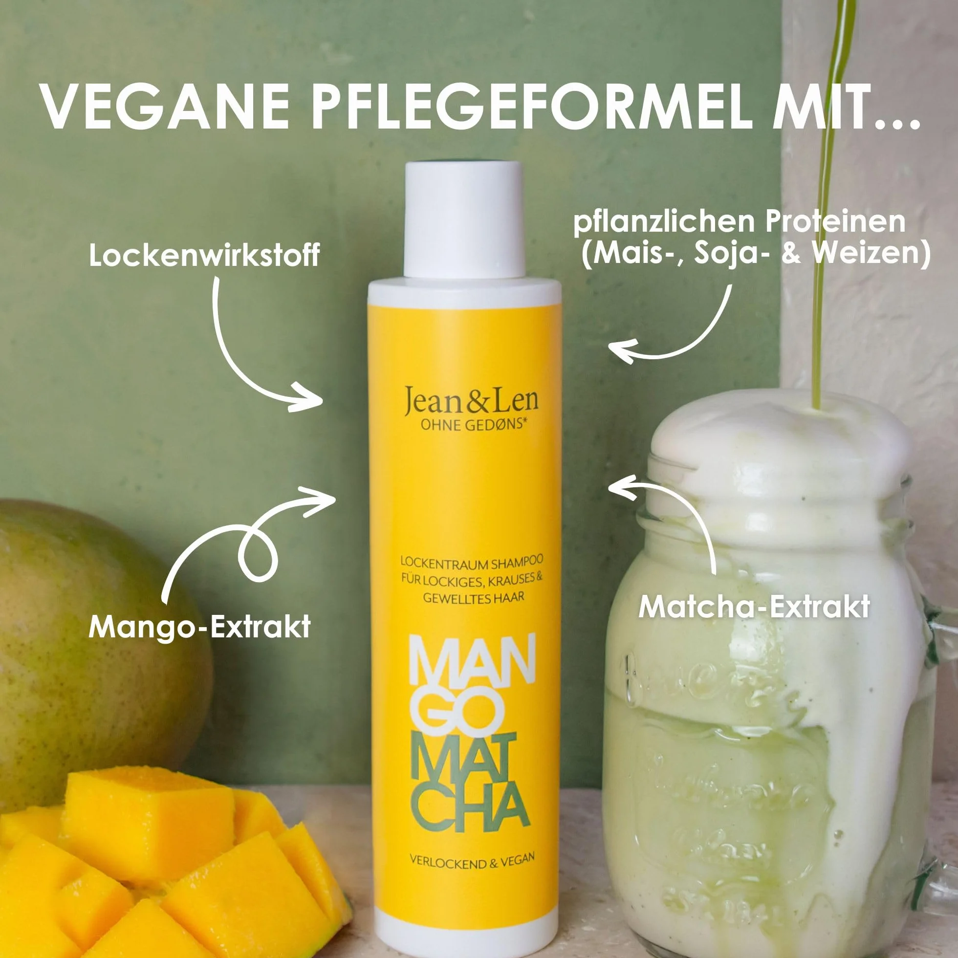 Jean & Len Curl Dream Mango And Matcha Szampon, 300 ml