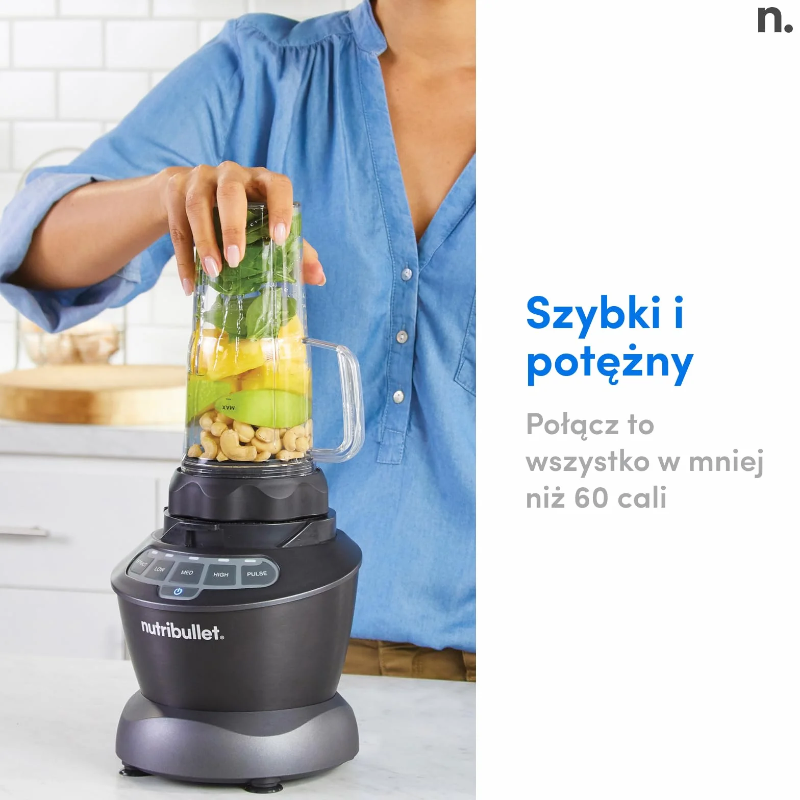 Nutribullet NBF-28500-1007DG Mikser 1000 W 1,6 L Ciemnoszary