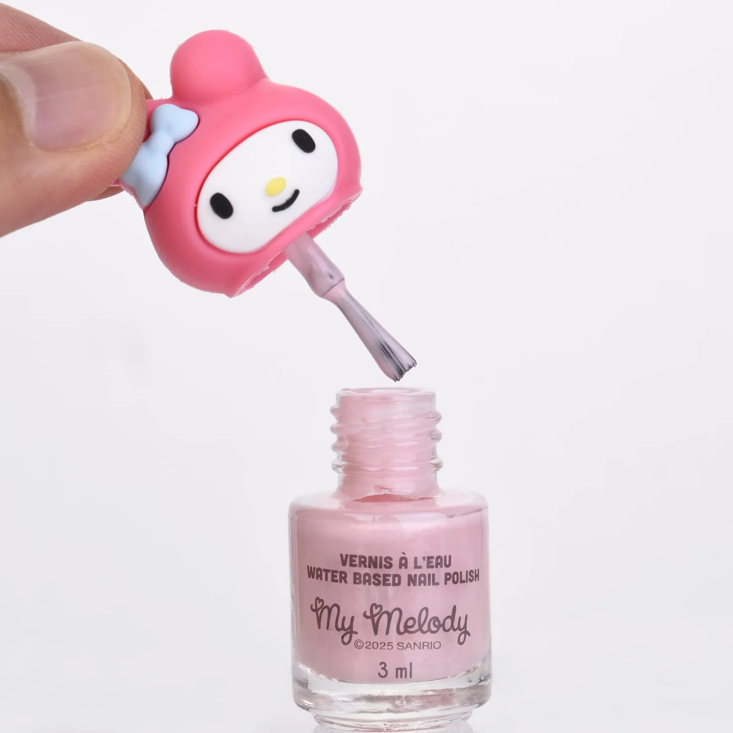 Hello Kitty Cinnamoroll lakier do paznokci dla dzieci na bazie wody, 3 ml, nietoksyczny i wegański, łatwy do zmywania ciepłą wodą, delikatny i bezpieczny lakier do paznokci dla dziewczynek i dzieci