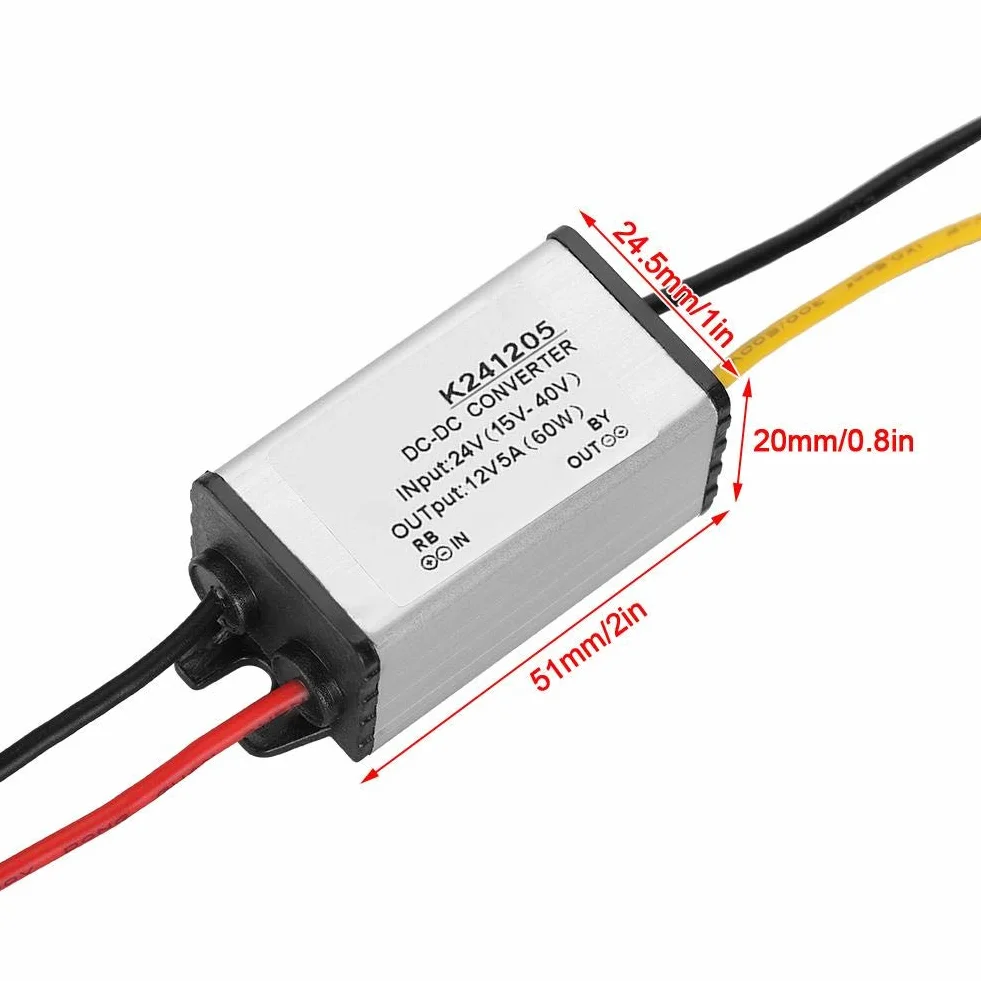 Zasilacz krokowy GYVRM-K241205 5A Przetwornica DC-DC Moduł konwertera mocy 24 V na 12 V