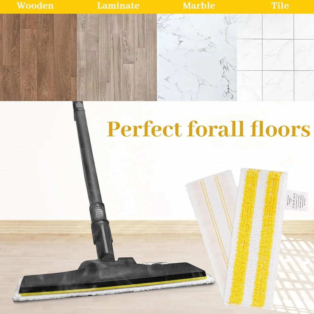 2 szt. Zamiennik dla Kärcher EasyFix Zestaw do parowania mopa parowego Wysokiej jakości ściereczki z mikrofibry kompatybilne z Kärcher EasyFix SC 2 SC 3 SC 4 SC 5 wytrzymałych ściereczek czyszczących