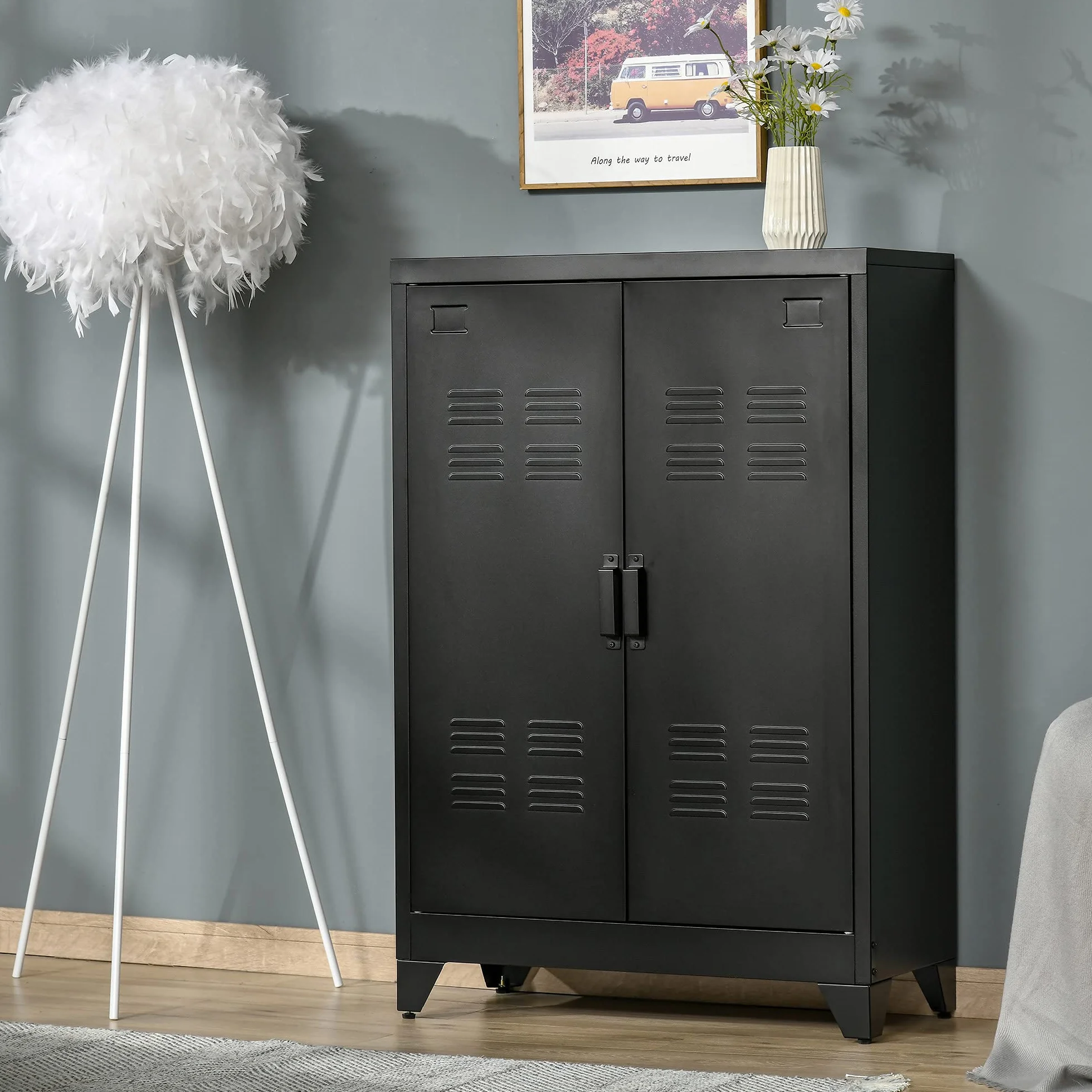 HOMCOM kredens 75 cm x 33 cm x 110 cm