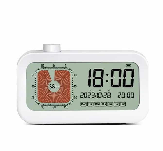 Cyfrowy zegar z wyświetlaczem 3 w 1 timer odliczanie 60 minut biały do domu kuchni szkoły