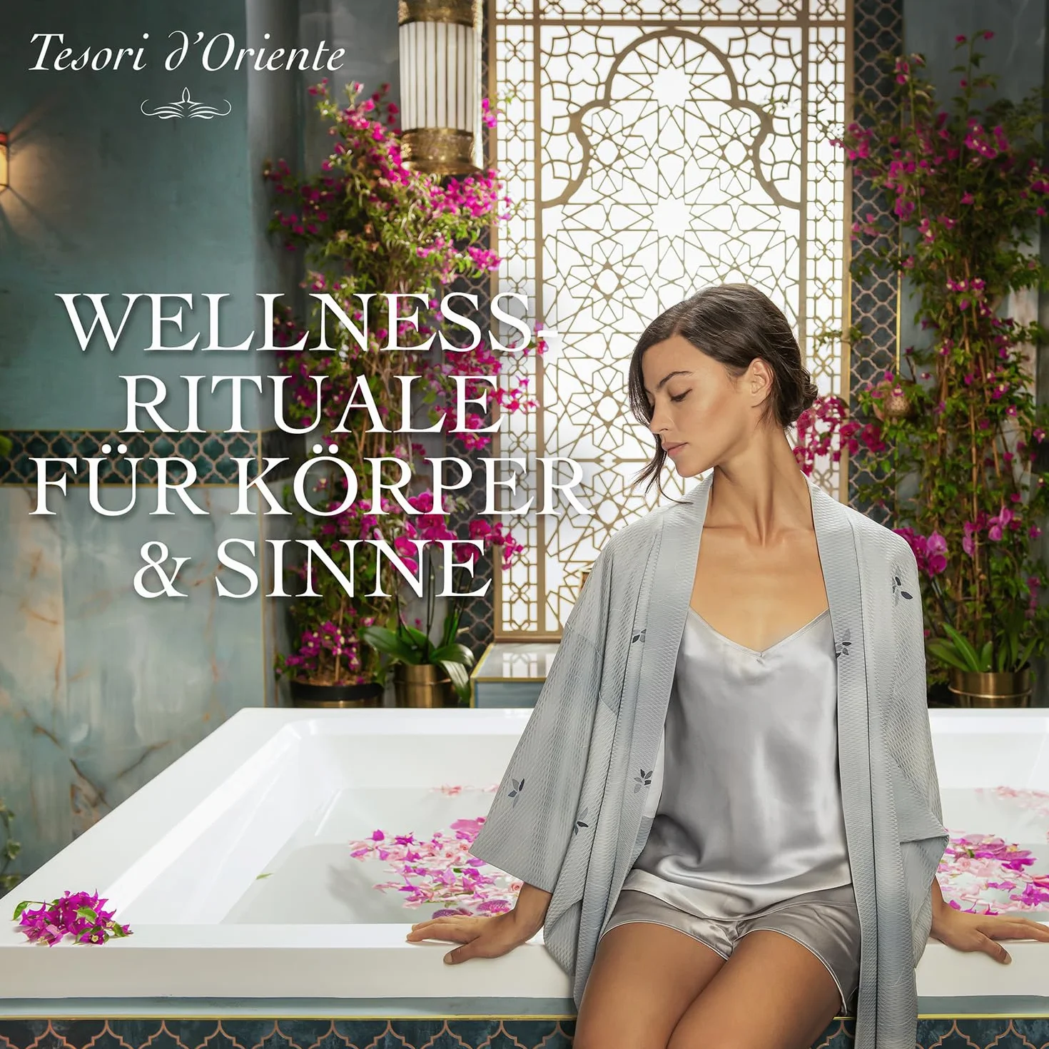 TESORI D'ORIENTE - kąpielówka "Ayurveda", aromatyczna kąpiel kremowa z owocami amla i paczulą, kremowa kąpiel do pielęgnacji ciała, rytuał wellness dla ciała i zmysłów, 40 ml