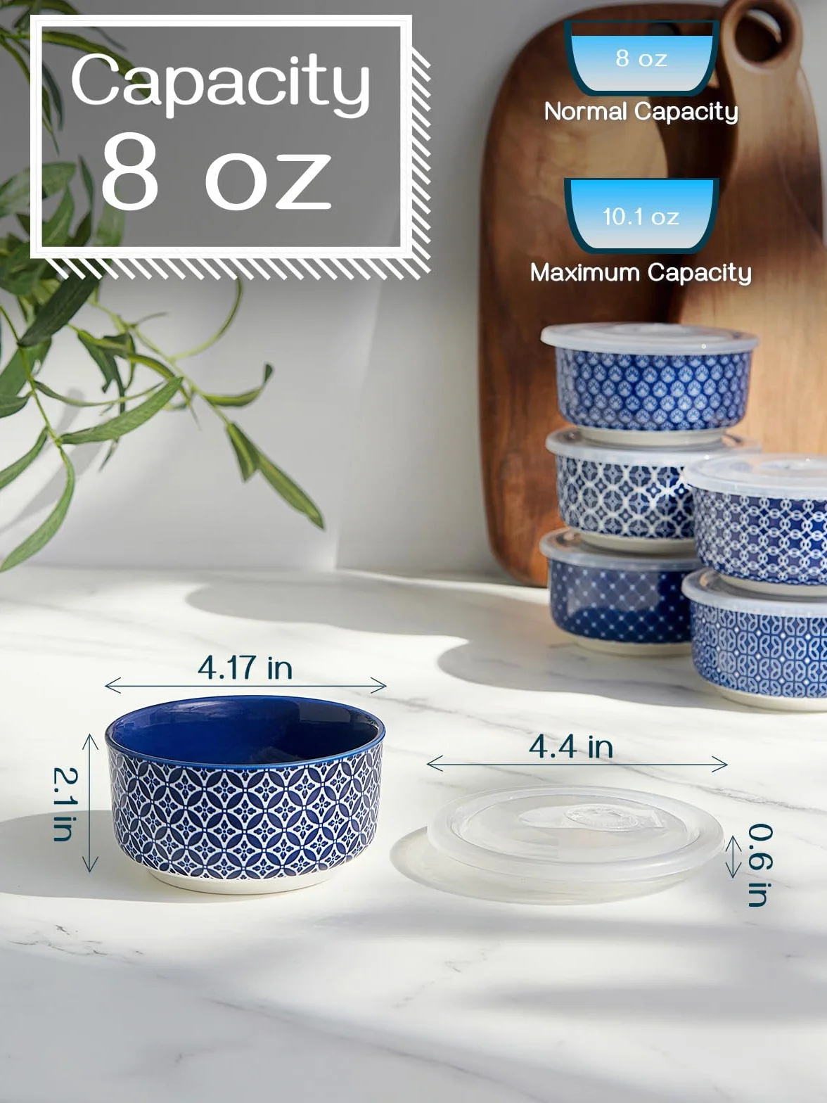 DOWAN Porcelanowe naczynia do sufletu, foremki do jajek i muffinków, mini miseczka do dipów