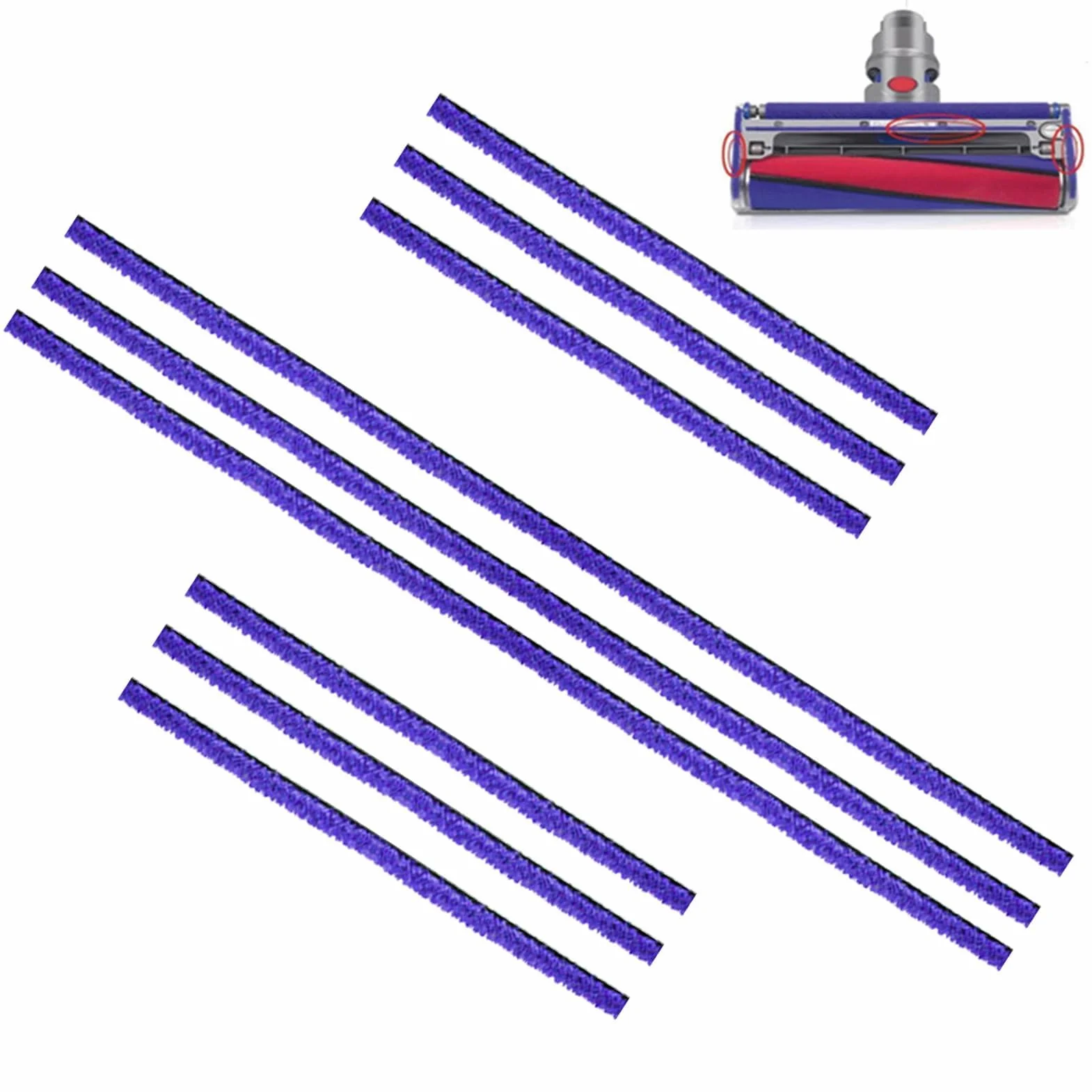 Dyson V6 V7 V8 V10 V11 miękkie pluszowe paski do odkurzacza