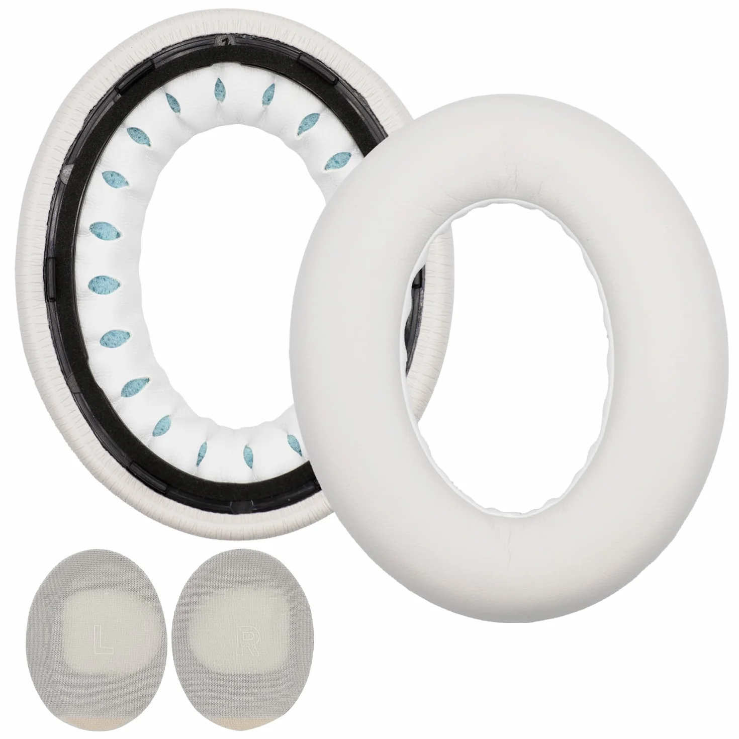 Zapasowe Nausznik do Bose QuietComfort Ultra Wireless Noise Cancelling Słuchawek od MMOBIEL - Memory Foam i Protein PU Wymienna Poduszka Uszu - Noise Isolation Pady Nauszne – Biały