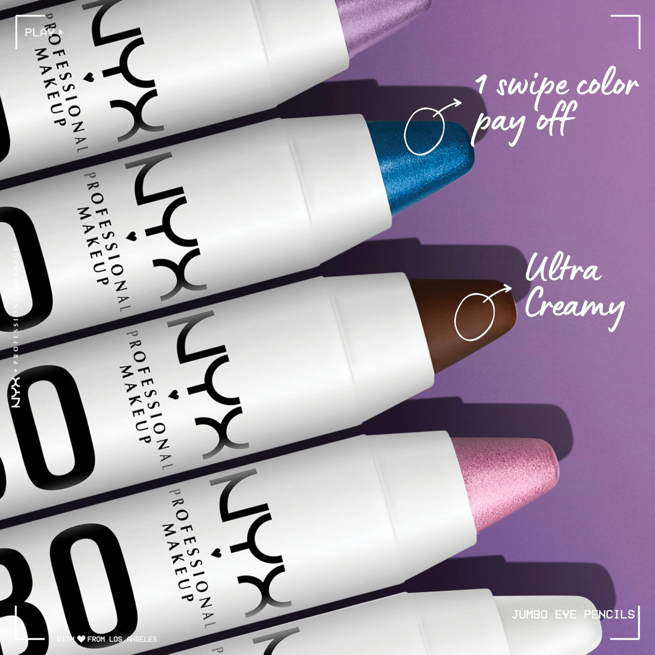 NYX Professional Makeup Kredka do oczu Jumbo cieniowana czarna fasola