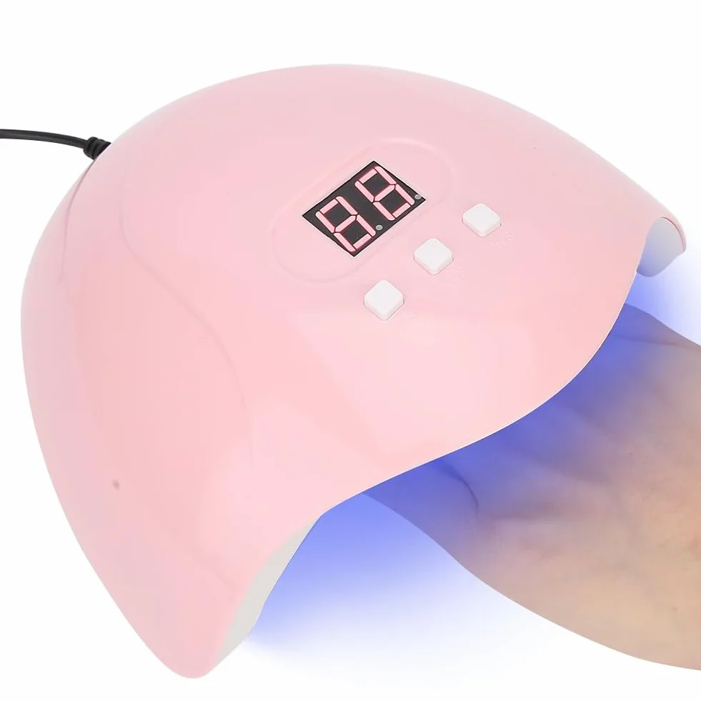 UV LED lamp for nails, nail dryer 54 W yellow nail polish hardening UV LED professional manicure tool with timer 30/60/90 s